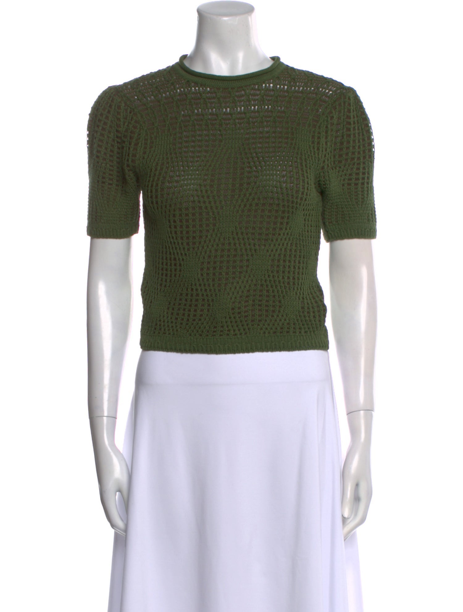 Ulla Johnson Crew Neck Short Sleeve Crop Top