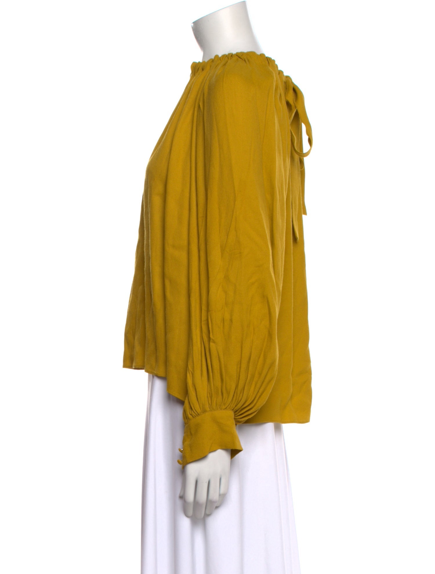 Ulla Johnson Scoop Neck Long Sleeve Blouse