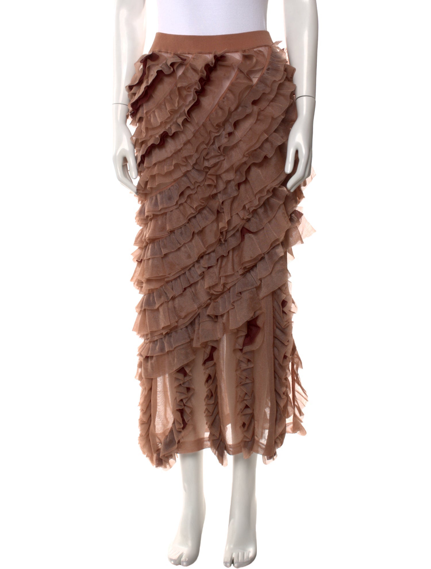 Ulla Johnson Ruffle Embellishment Midi Length Skirt w/ Tags