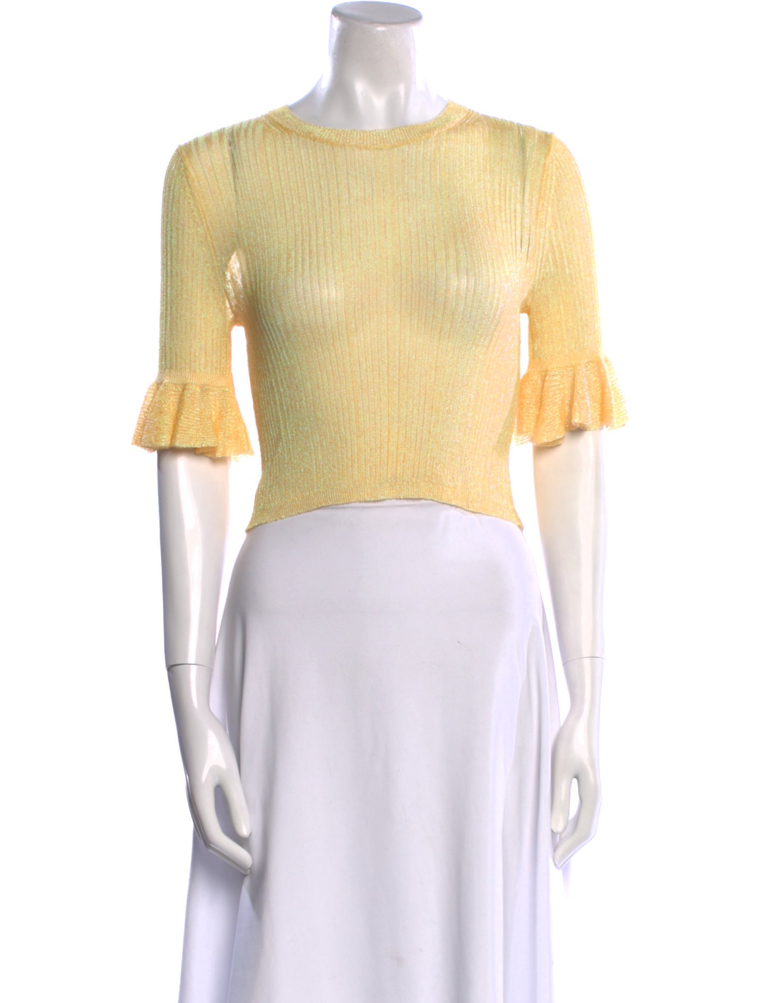 Ulla Johnson Alpaca Bateau Neckline Crop Top