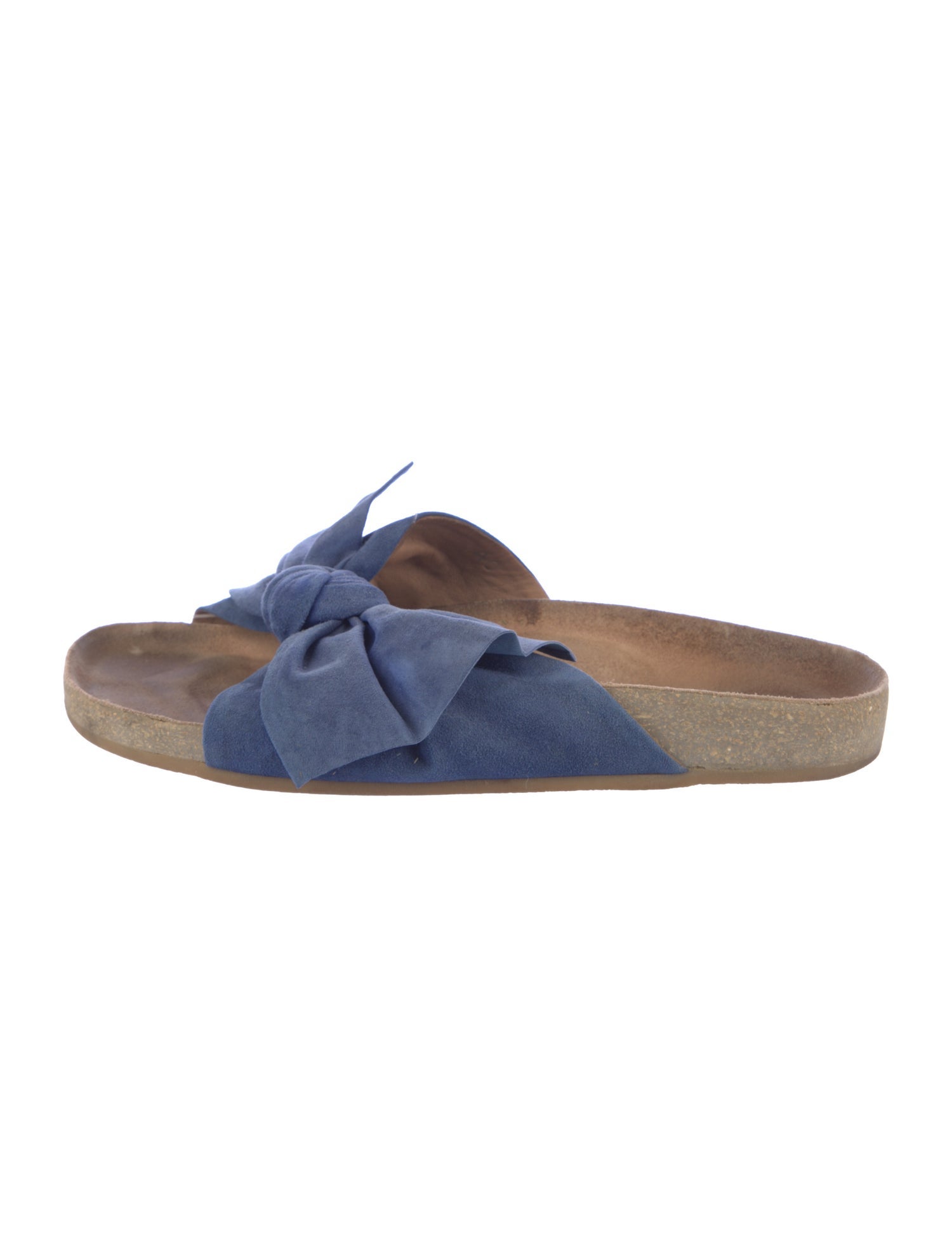 Ulla Johnson Suede Colorblock Pattern Slides