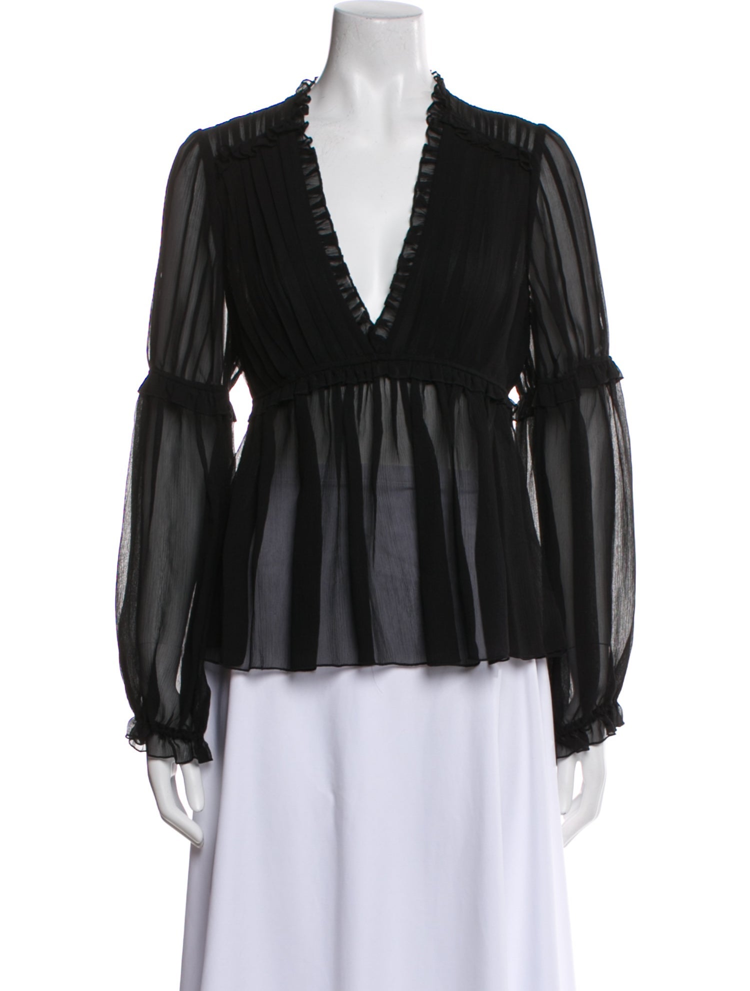 Ulla Johnson Silk V-Neck Blouse