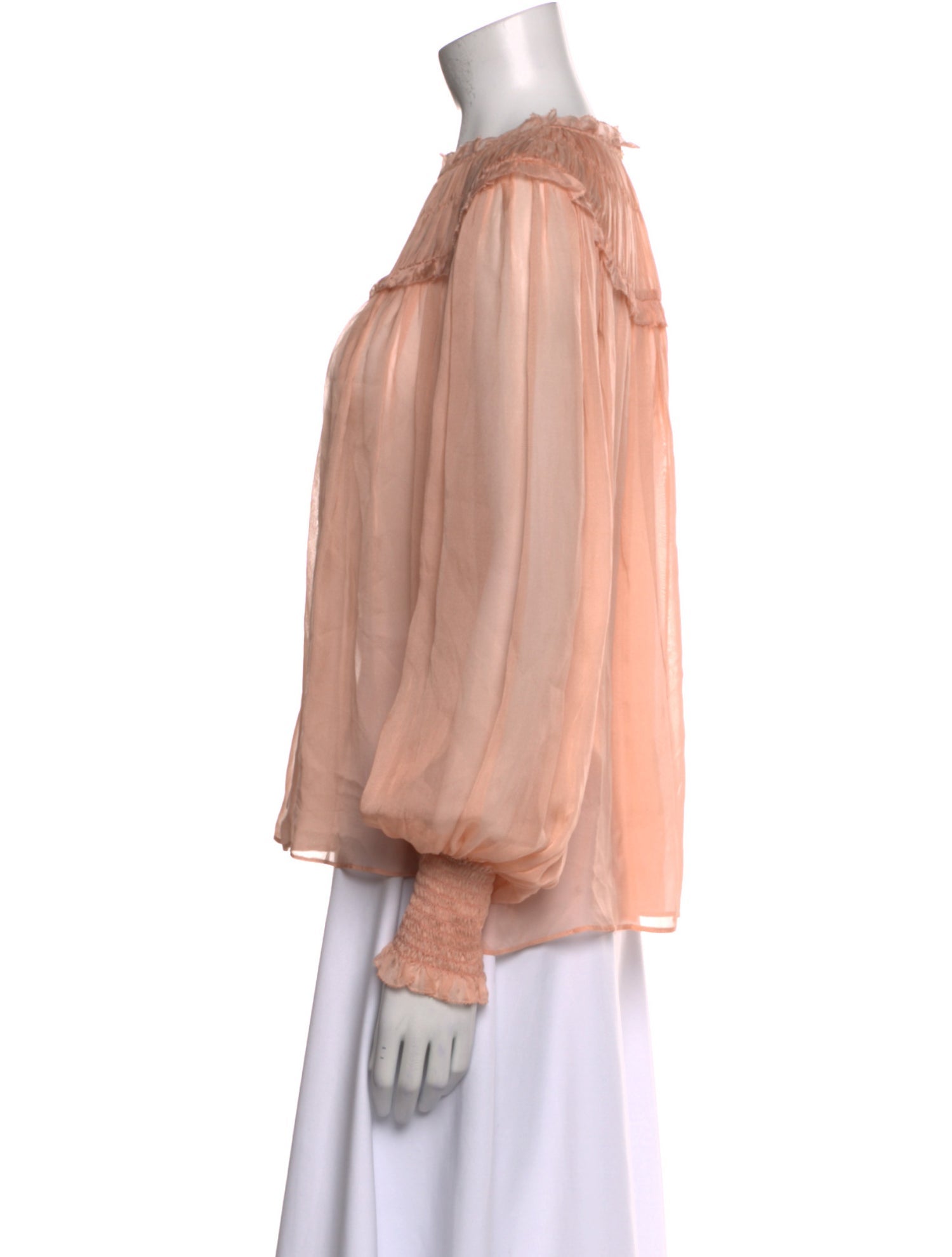 Ulla Johnson Silk Mock Neck Blouse