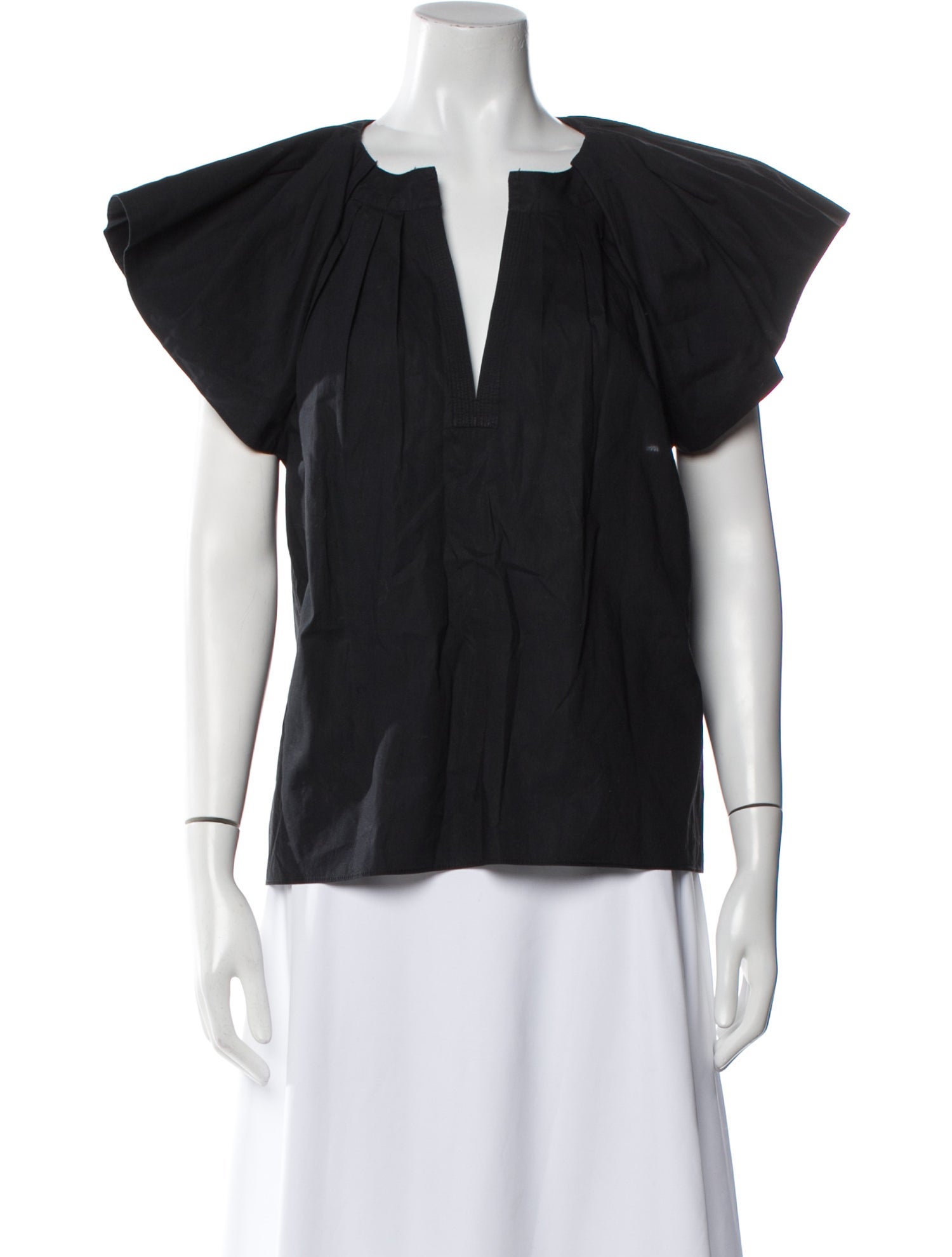 Ulla Johnson V-Neck Short Sleeve Blouse