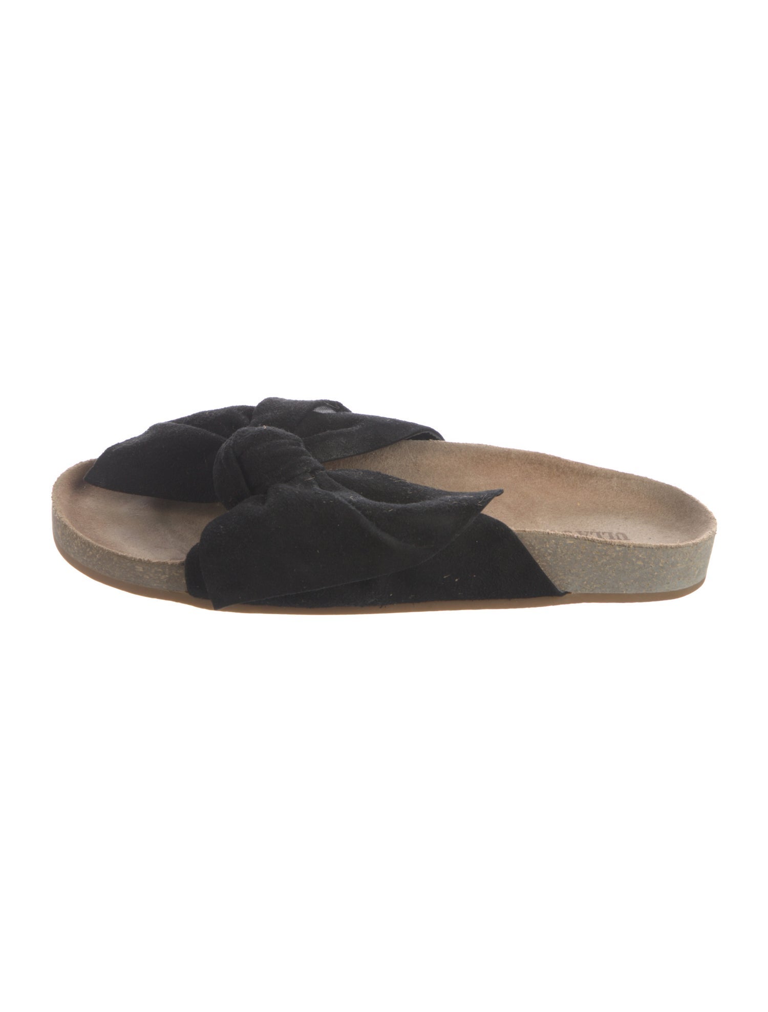Ulla Johnson Suede Bow Accents Slides