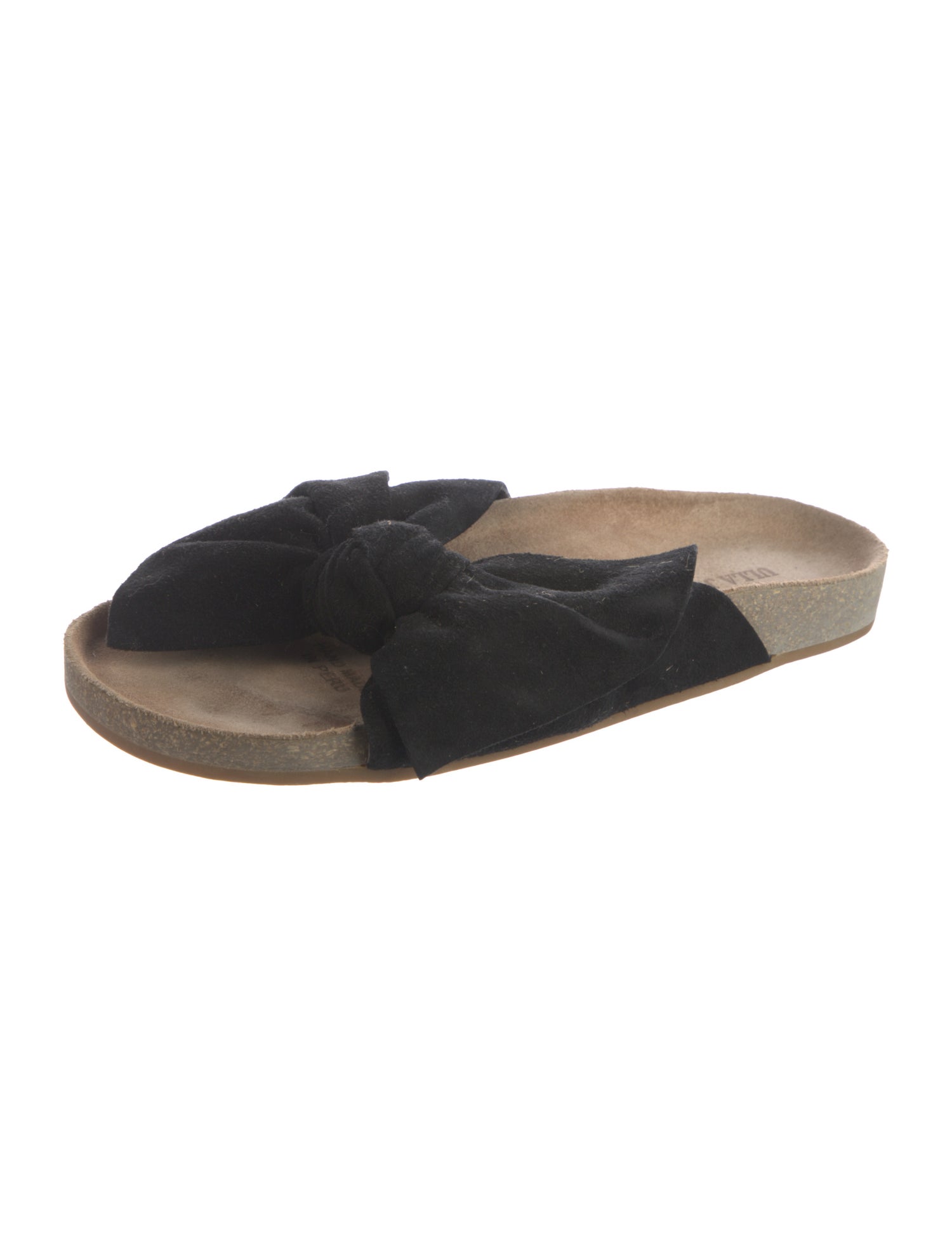Ulla Johnson Suede Bow Accents Slides