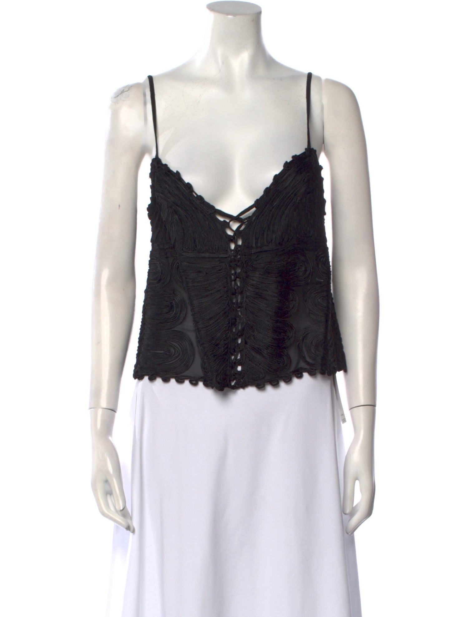 Ulla Johnson Silk V-Neck Crop Top