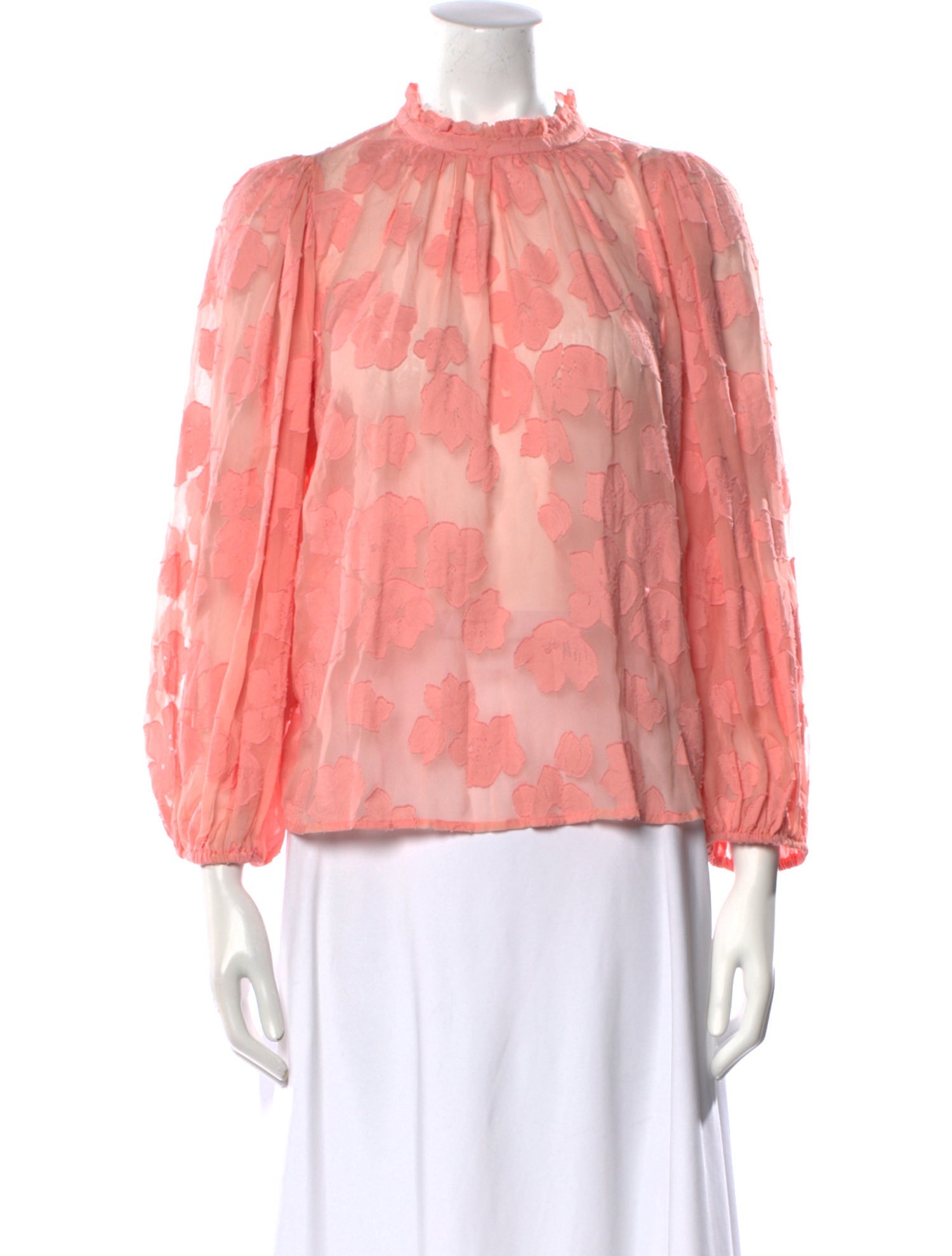 Ulla Johnson Floral Print Mock Neck Blouse