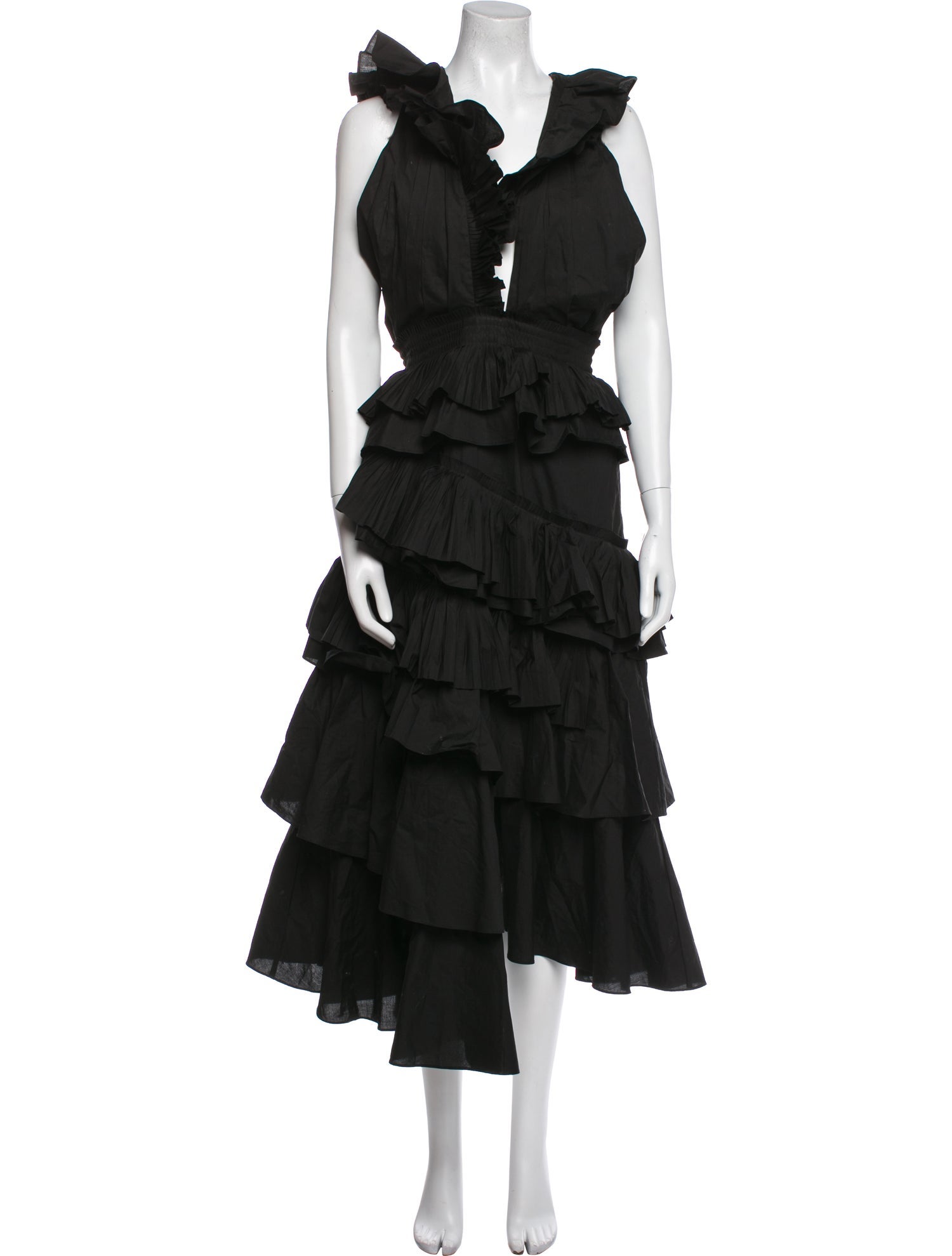 Ulla Johnson V-Neck Midi Length Dress