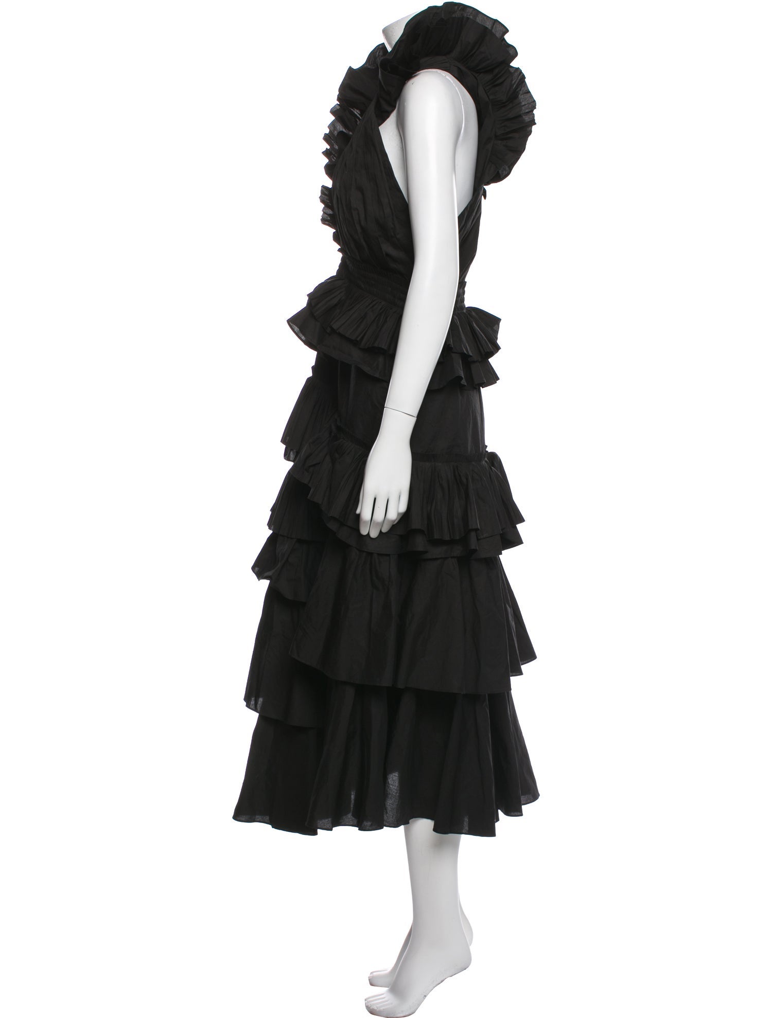 Ulla Johnson V-Neck Midi Length Dress