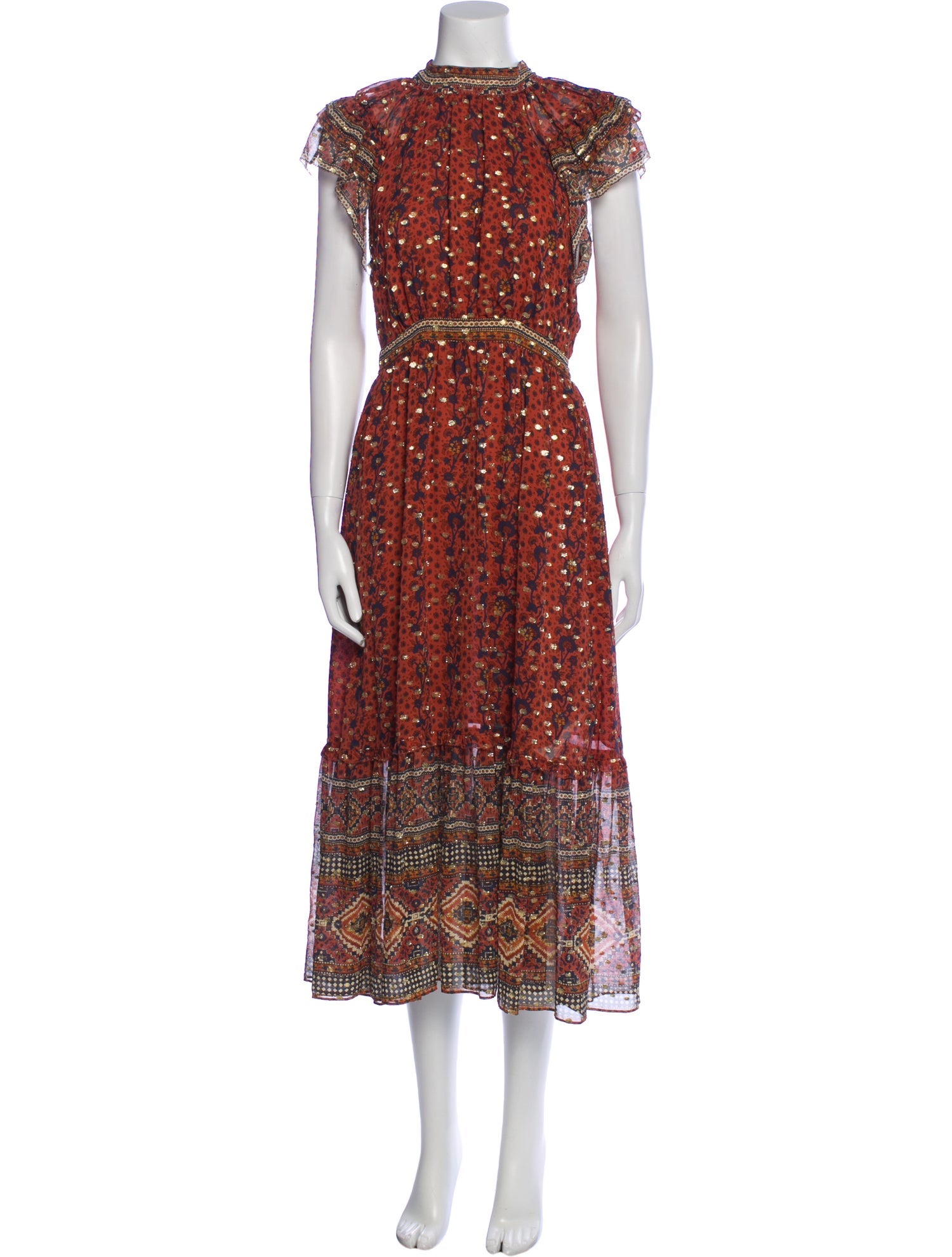 Ulla Johnson Silk Midi Length Dress