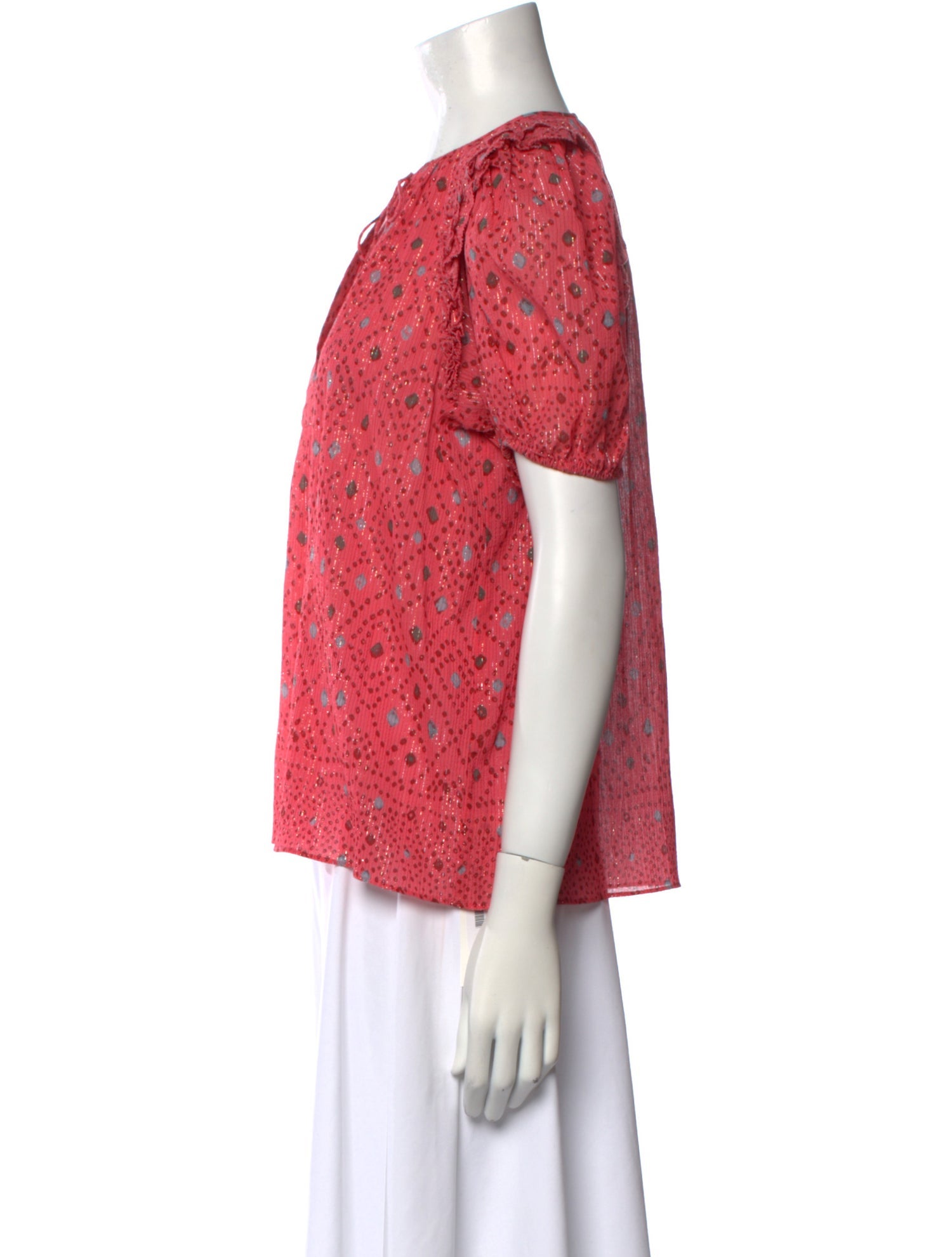 Ulla Johnson Printed Crew Neck Blouse