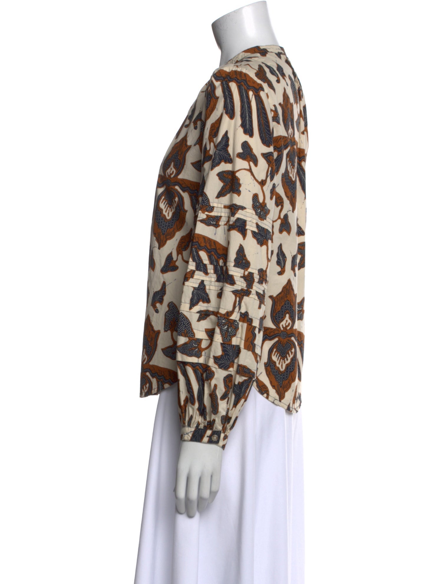 Ulla Johnson Printed Crew Neck Blouse