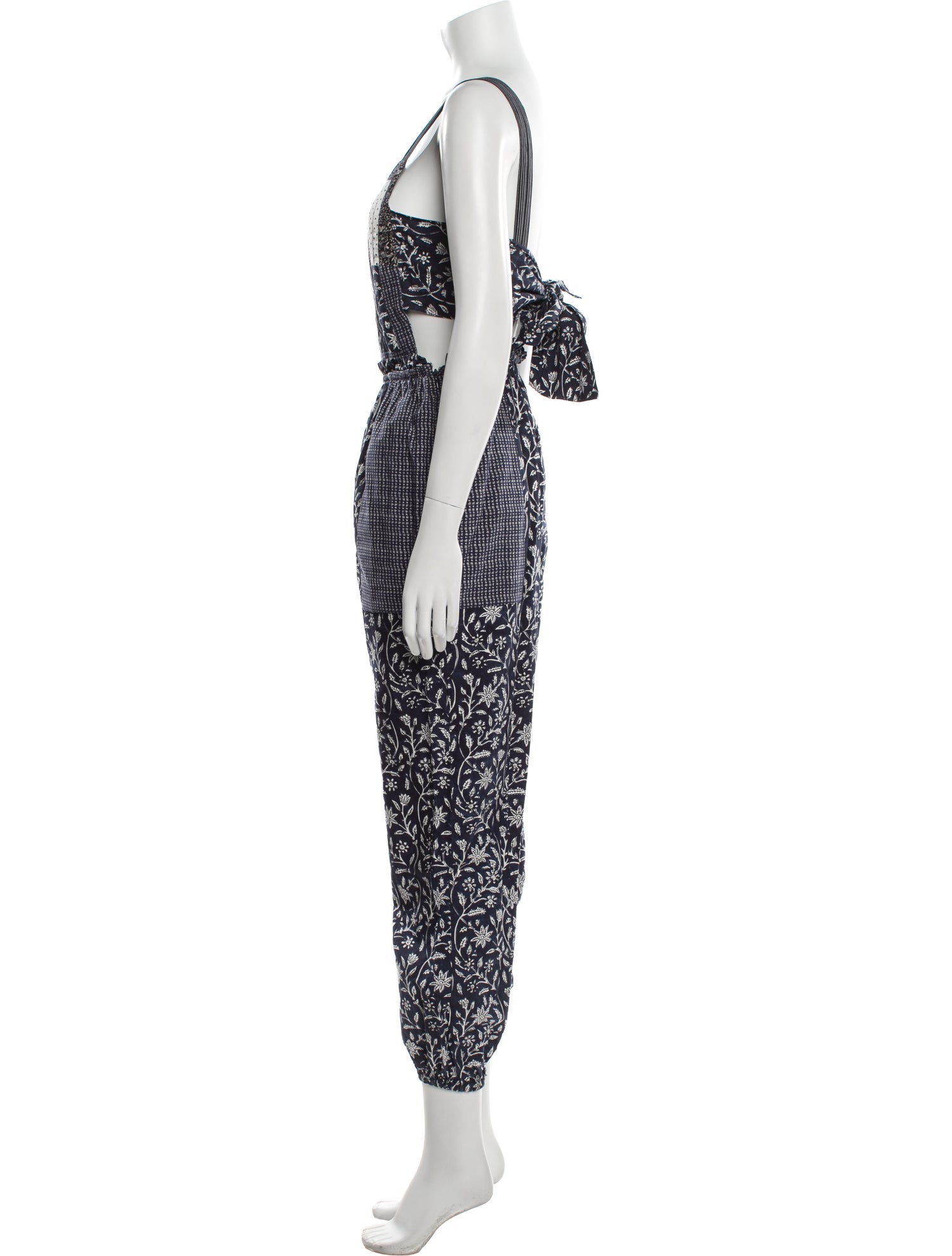 Ulla Johnson Printed Square Neckline Jumpsuit