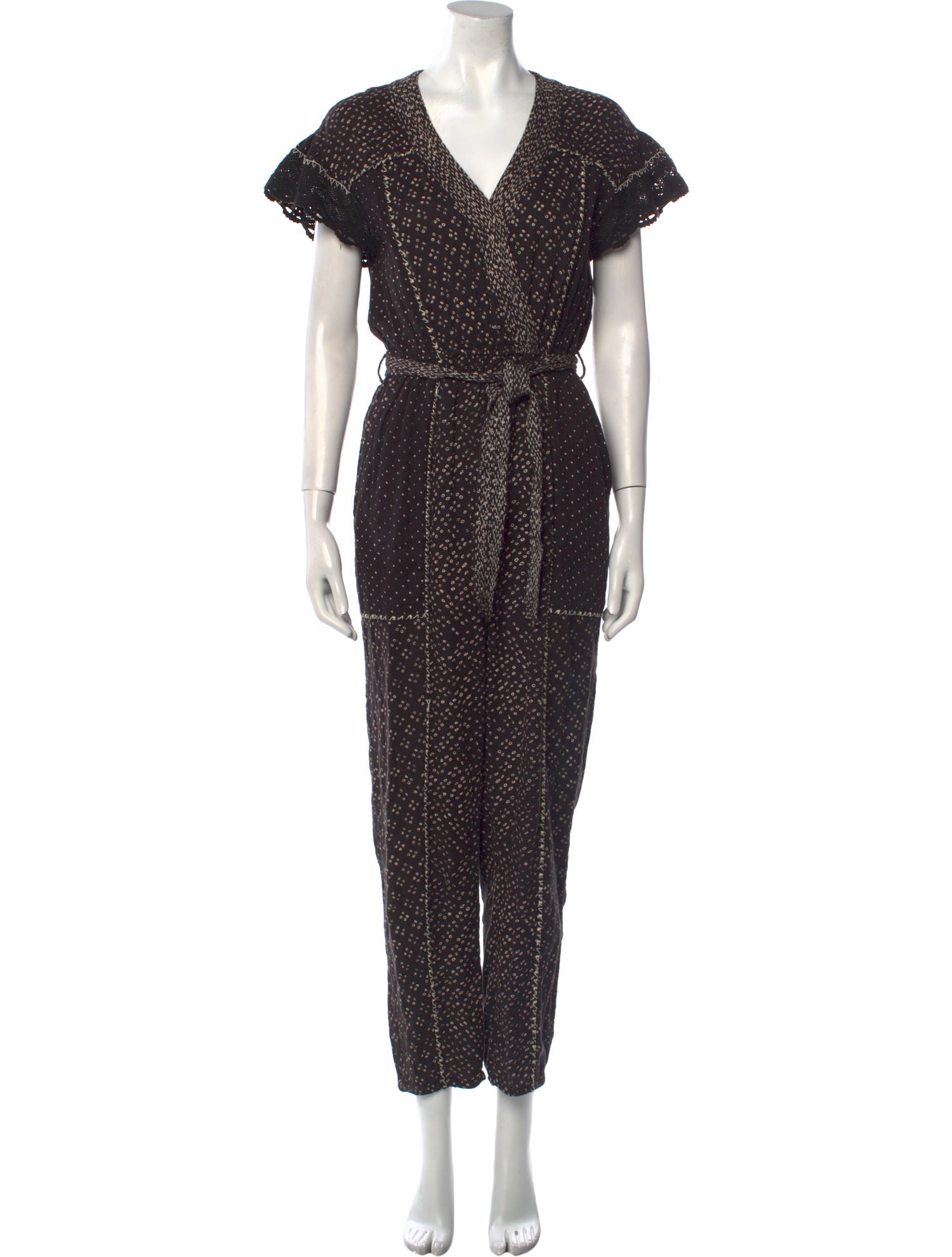 Ulla Johnson Printed V-Neck Jumpsuit