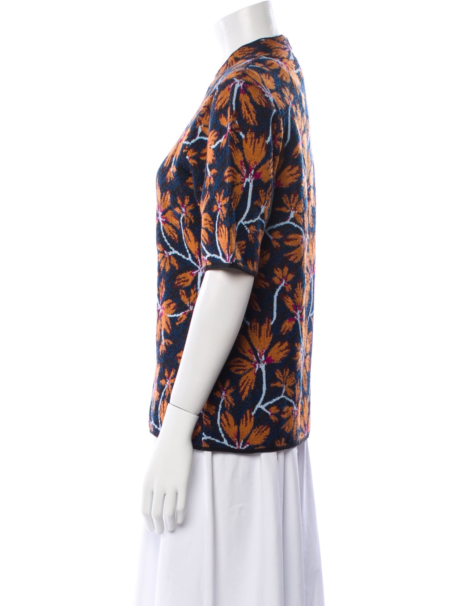 Ulla Johnson Floral Print Crew Neck Sweater