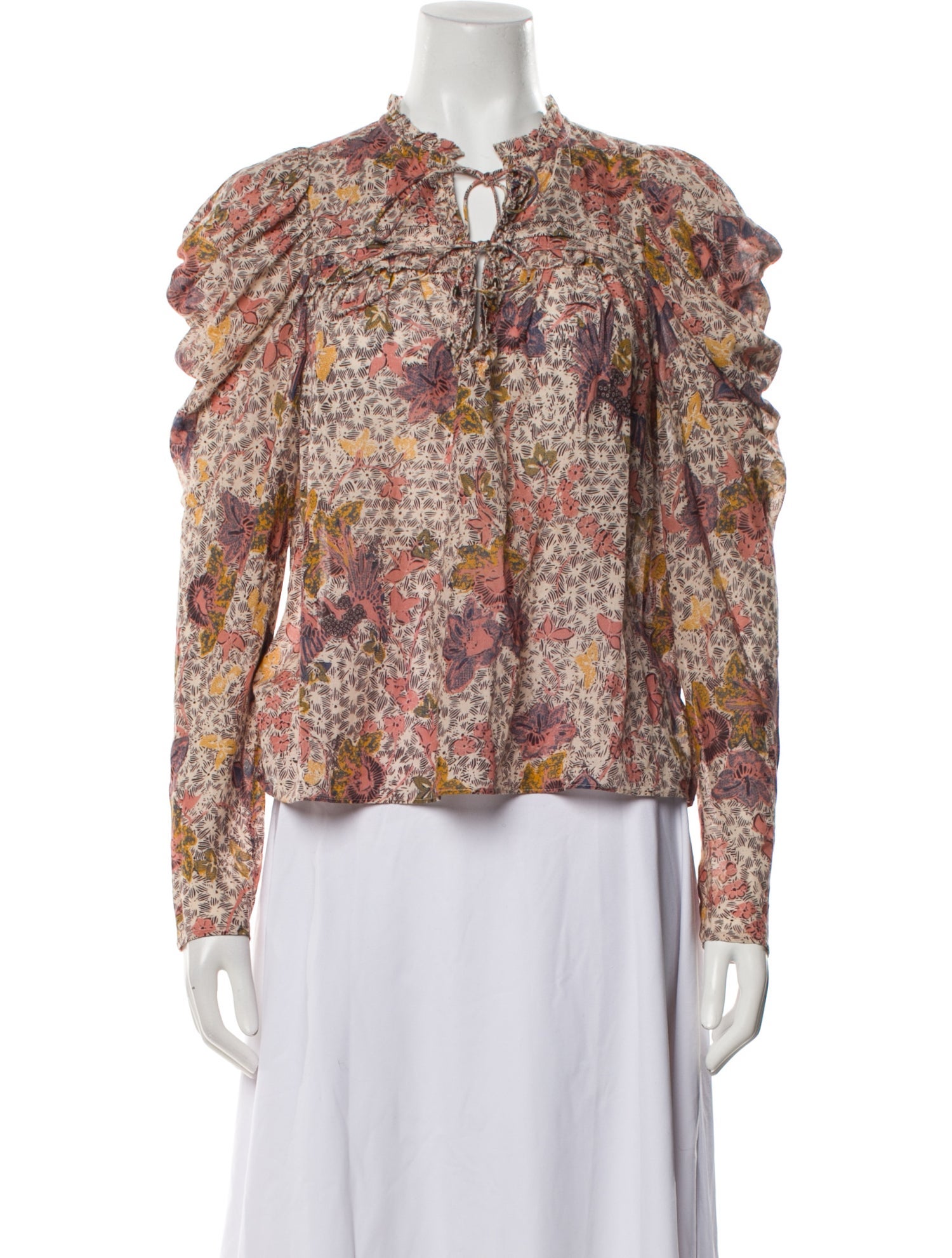 Ulla Johnson Printed Mock Neck Blouse