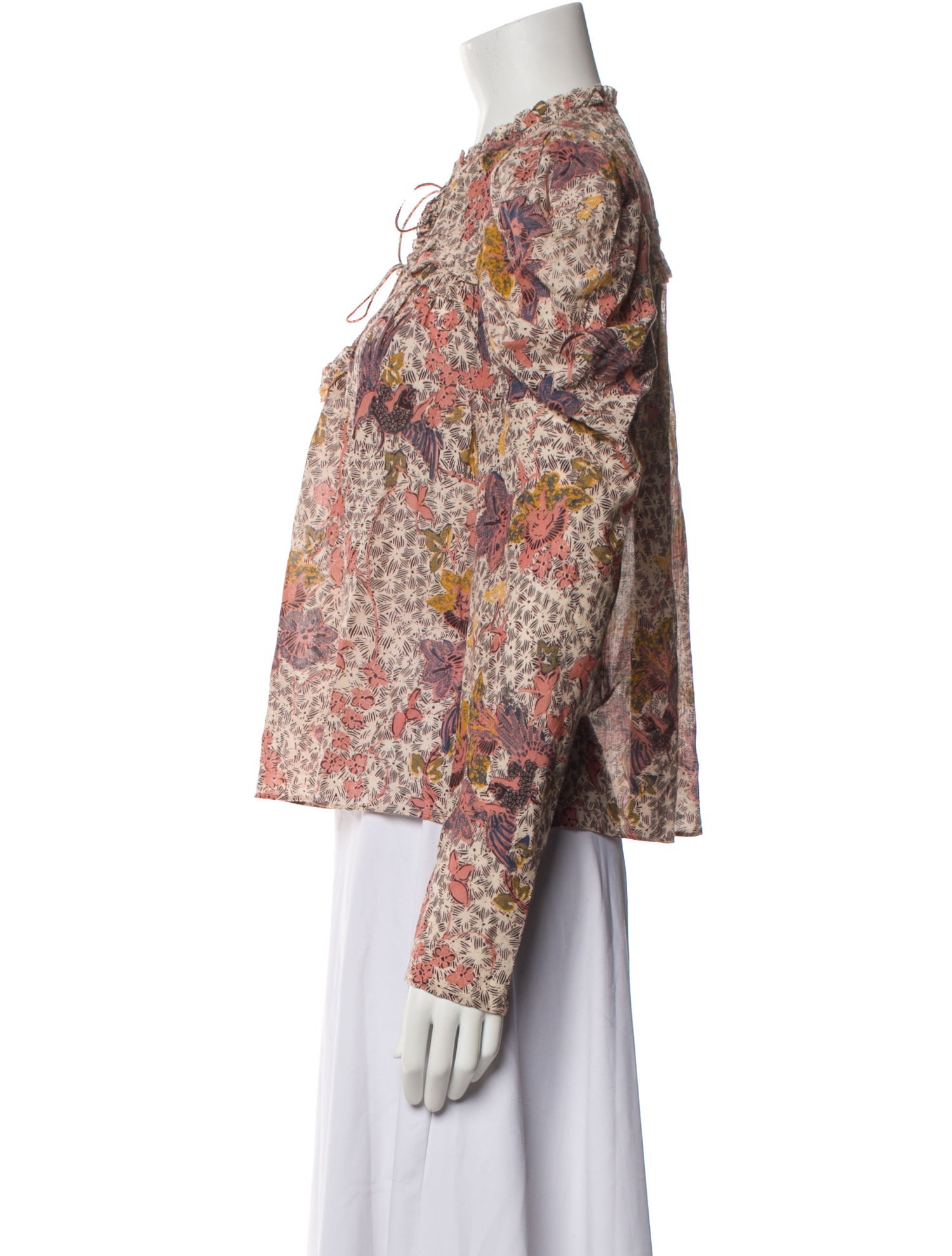 Ulla Johnson Printed Mock Neck Blouse