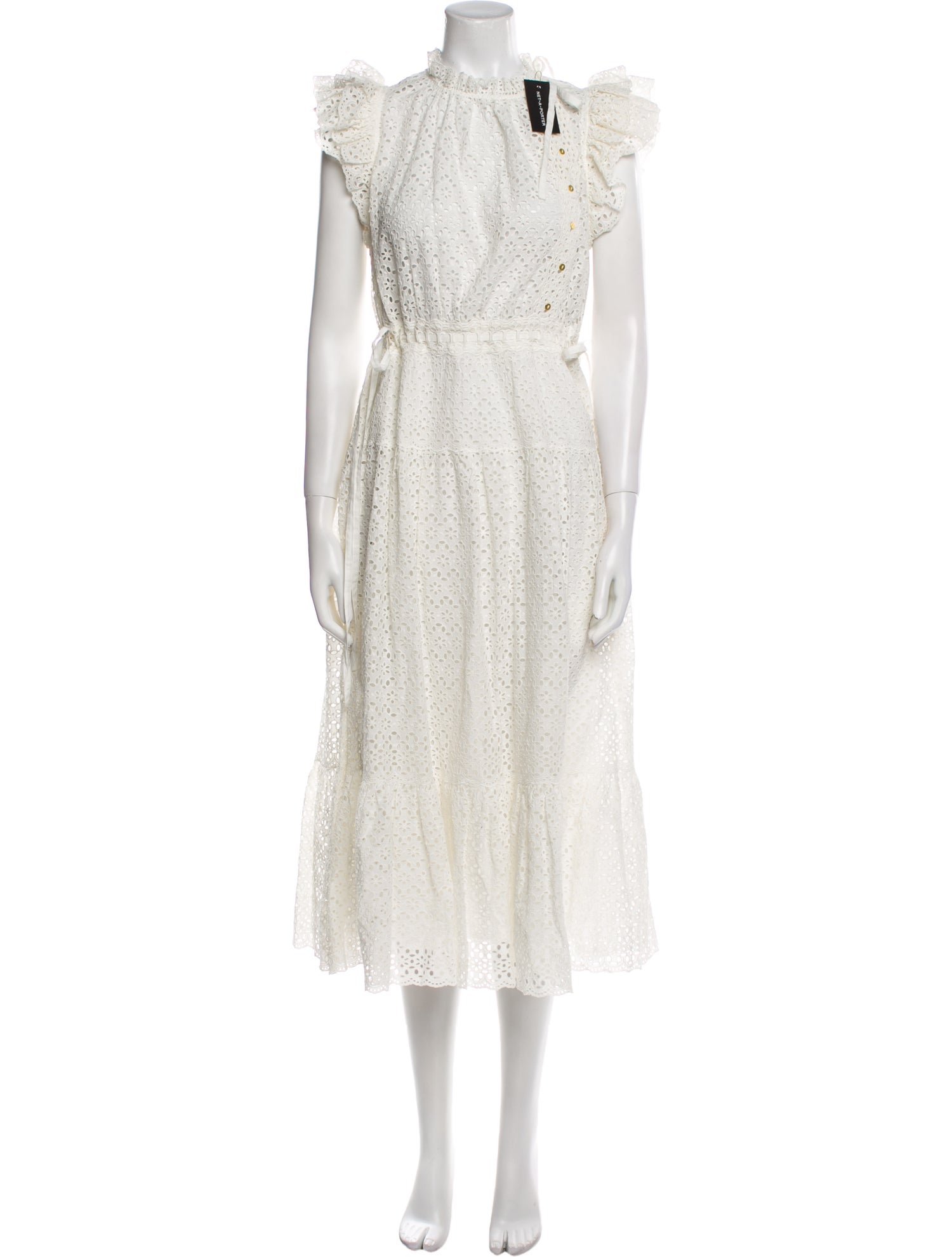 Ulla Johnson Mock Neck Midi Length Dress