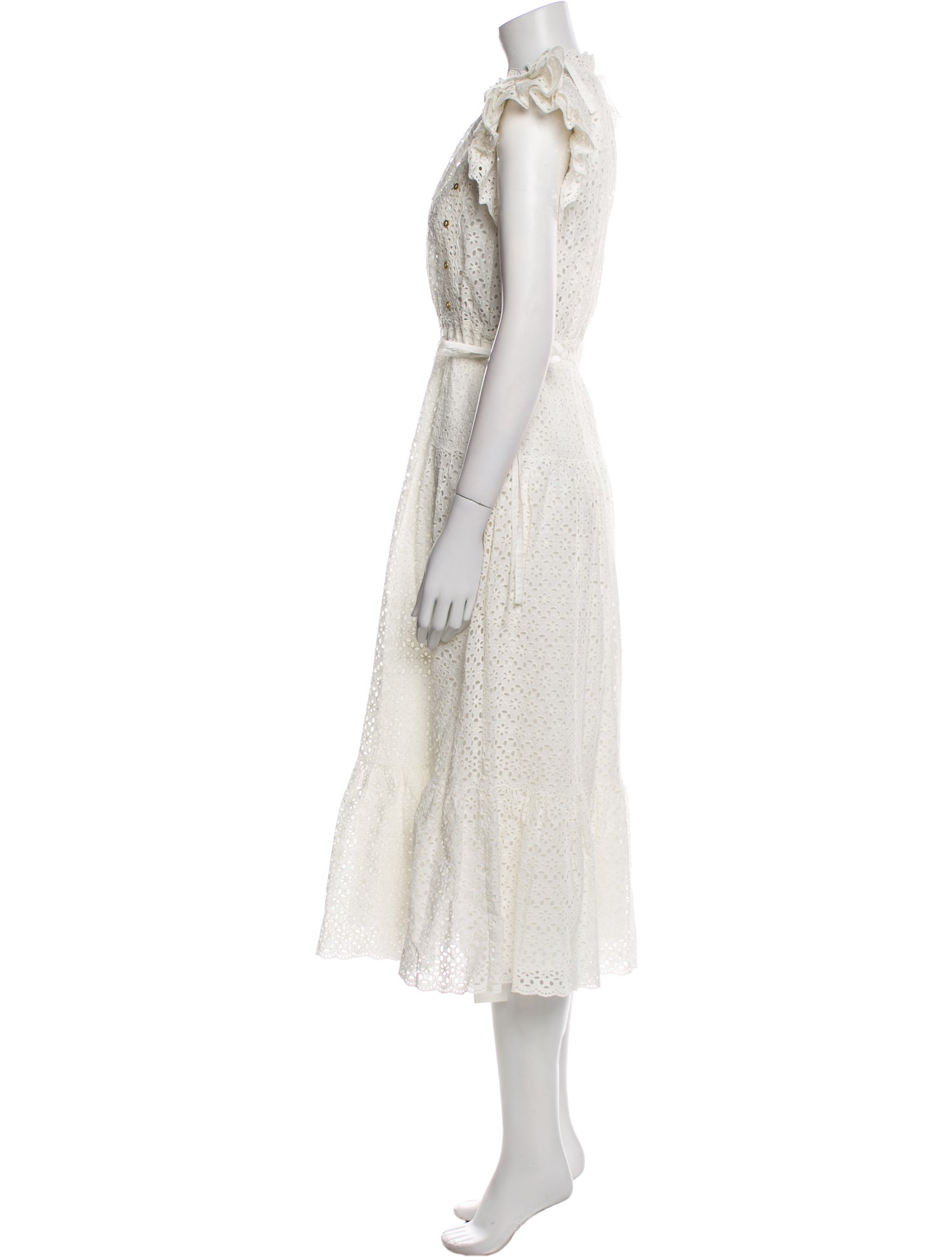 Ulla Johnson Mock Neck Midi Length Dress