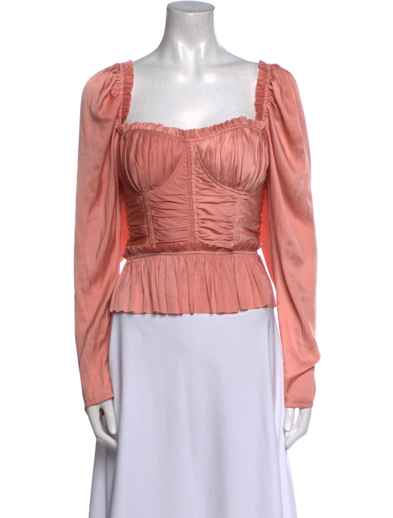 Ulla Johnson Square Neckline Long Sleeve Blouse