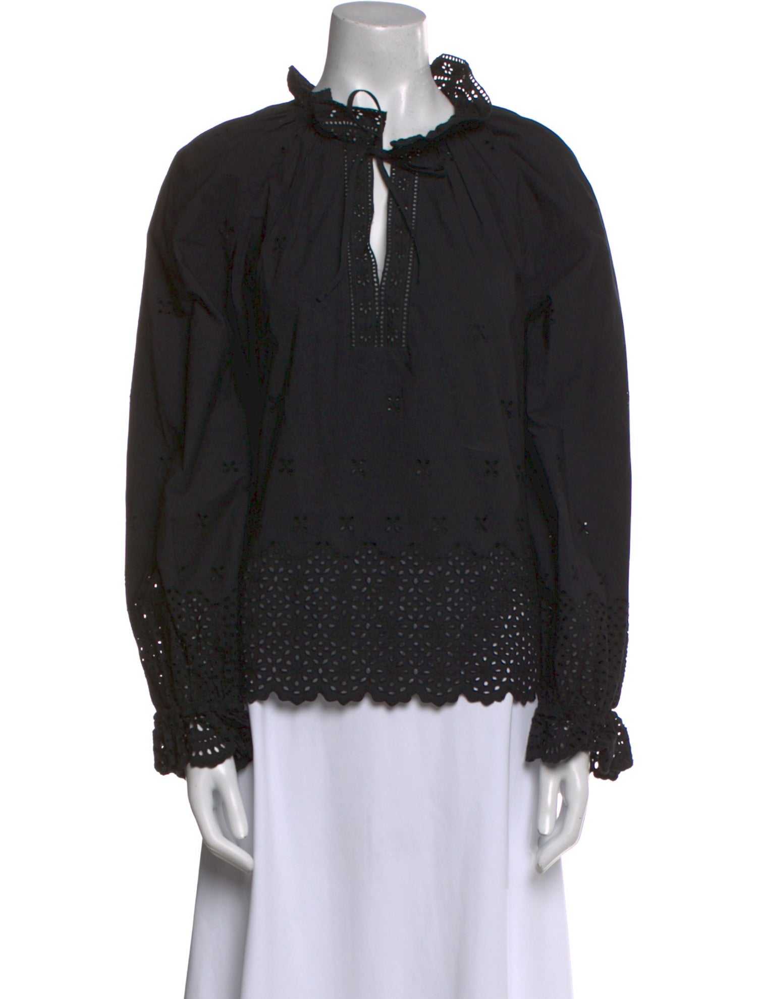 Ulla Johnson Mock Neck Long Sleeve Blouse