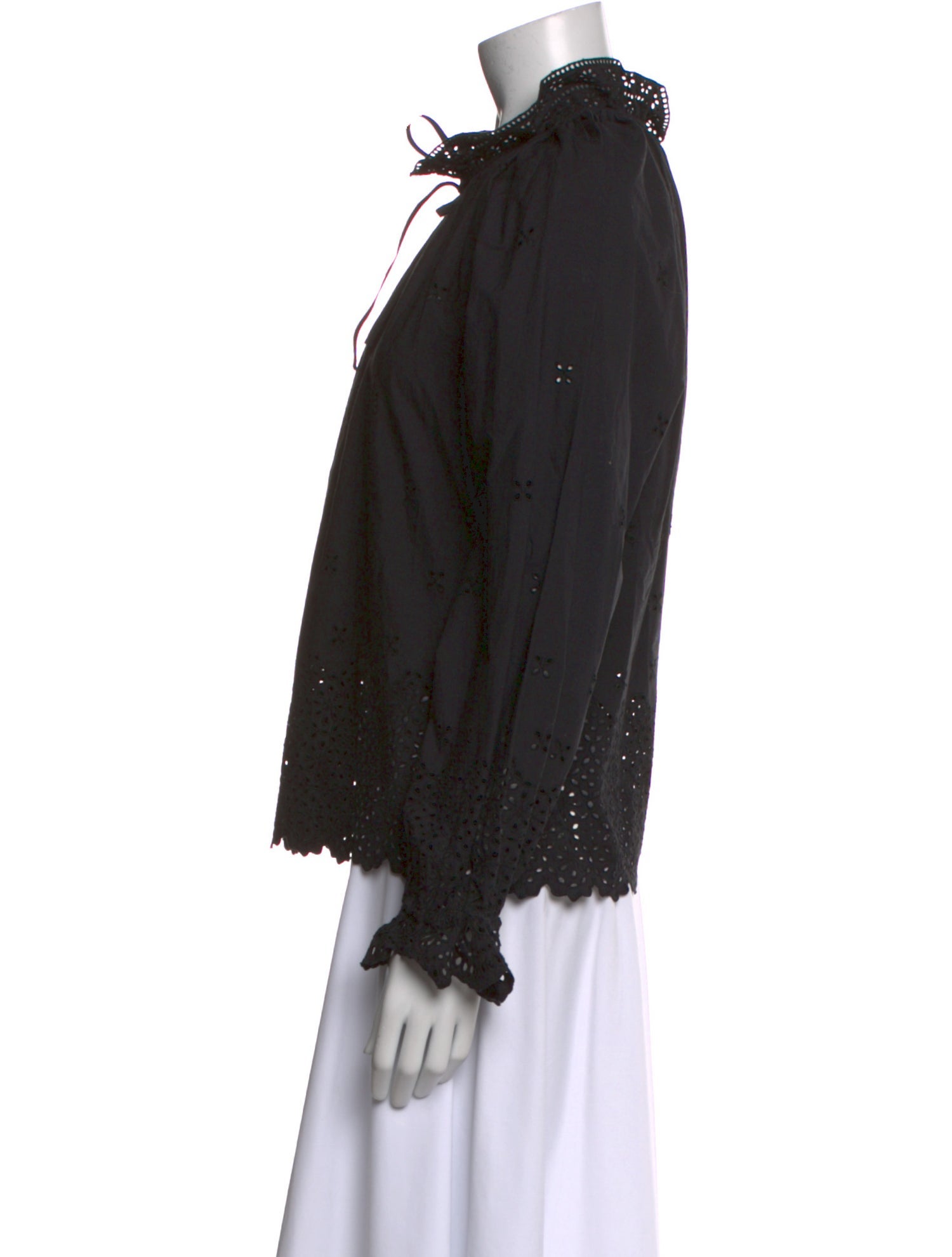 Ulla Johnson Mock Neck Long Sleeve Blouse