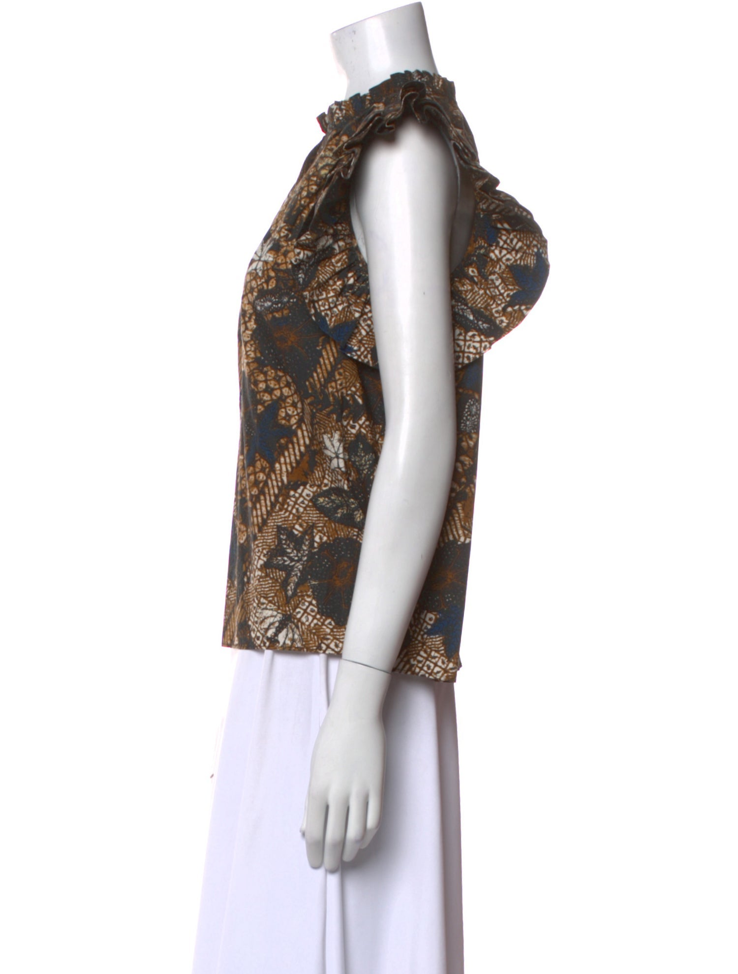 Ulla Johnson Printed V-Neck Blouse