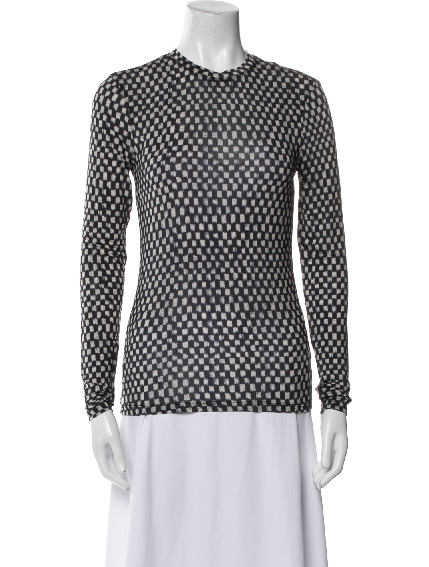 Ulla Johnson Polka Dot Print Crew Neck Top