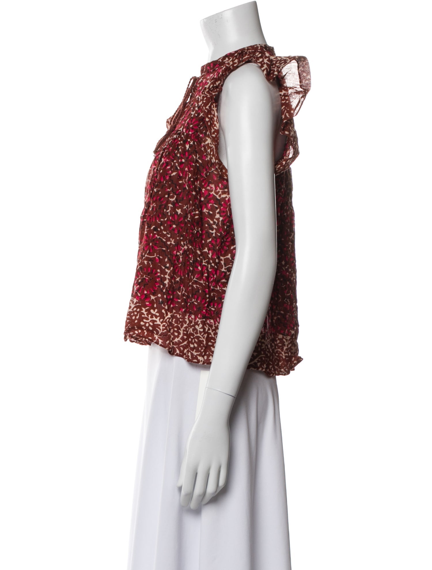 Ulla Johnson Floral Print Mock Neck Blouse