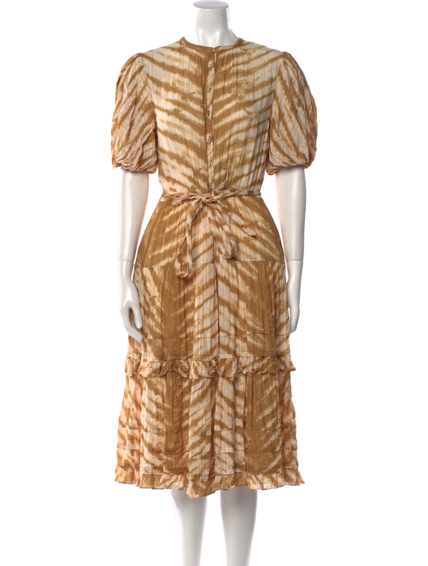 Ulla Johnson Animal Print Midi Length Dress