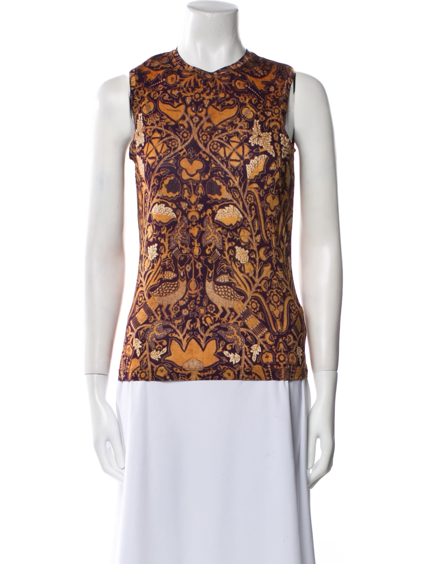 Ulla Johnson Printed Crew Neck Top