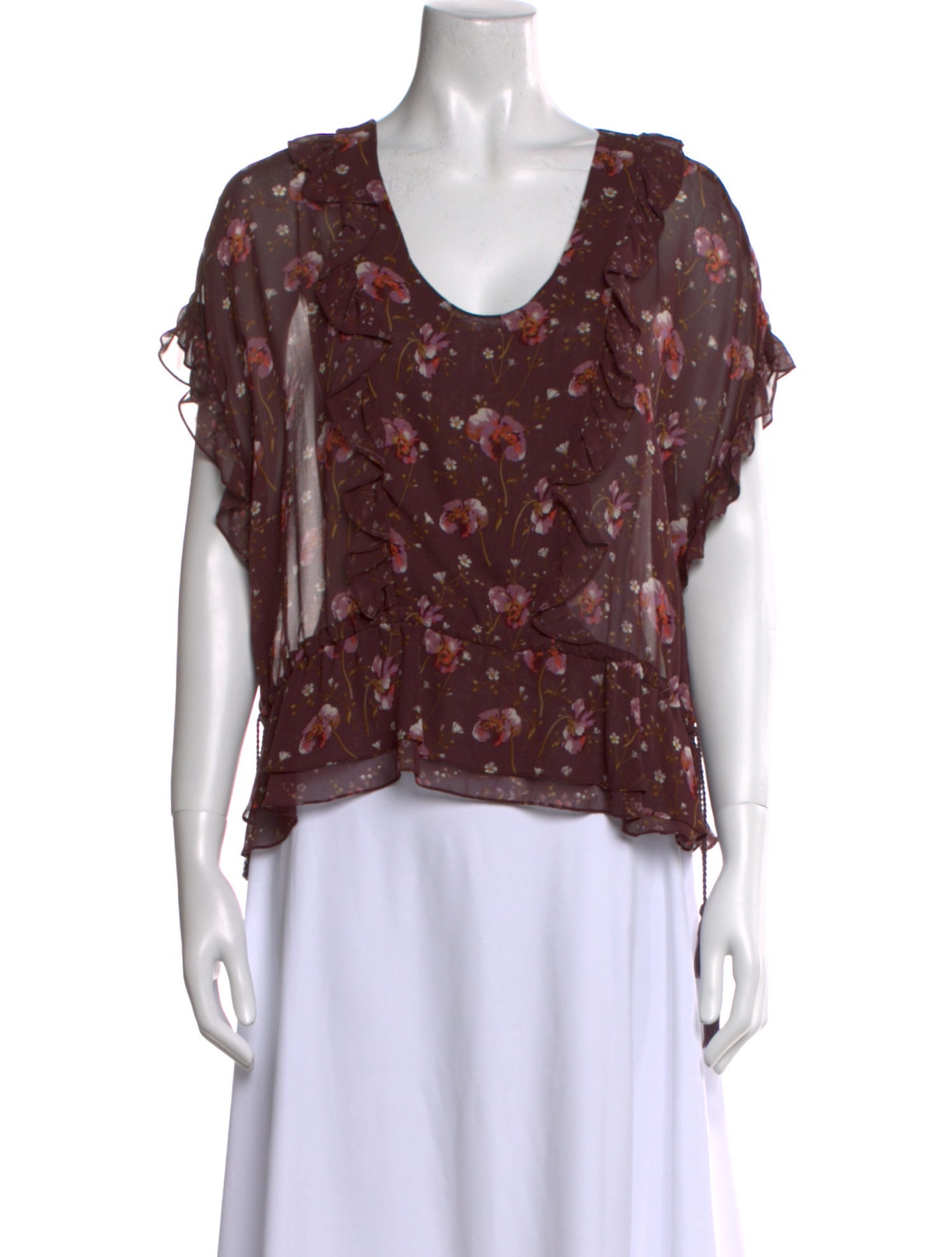 Ulla Johnson Silk Floral Print Blouse