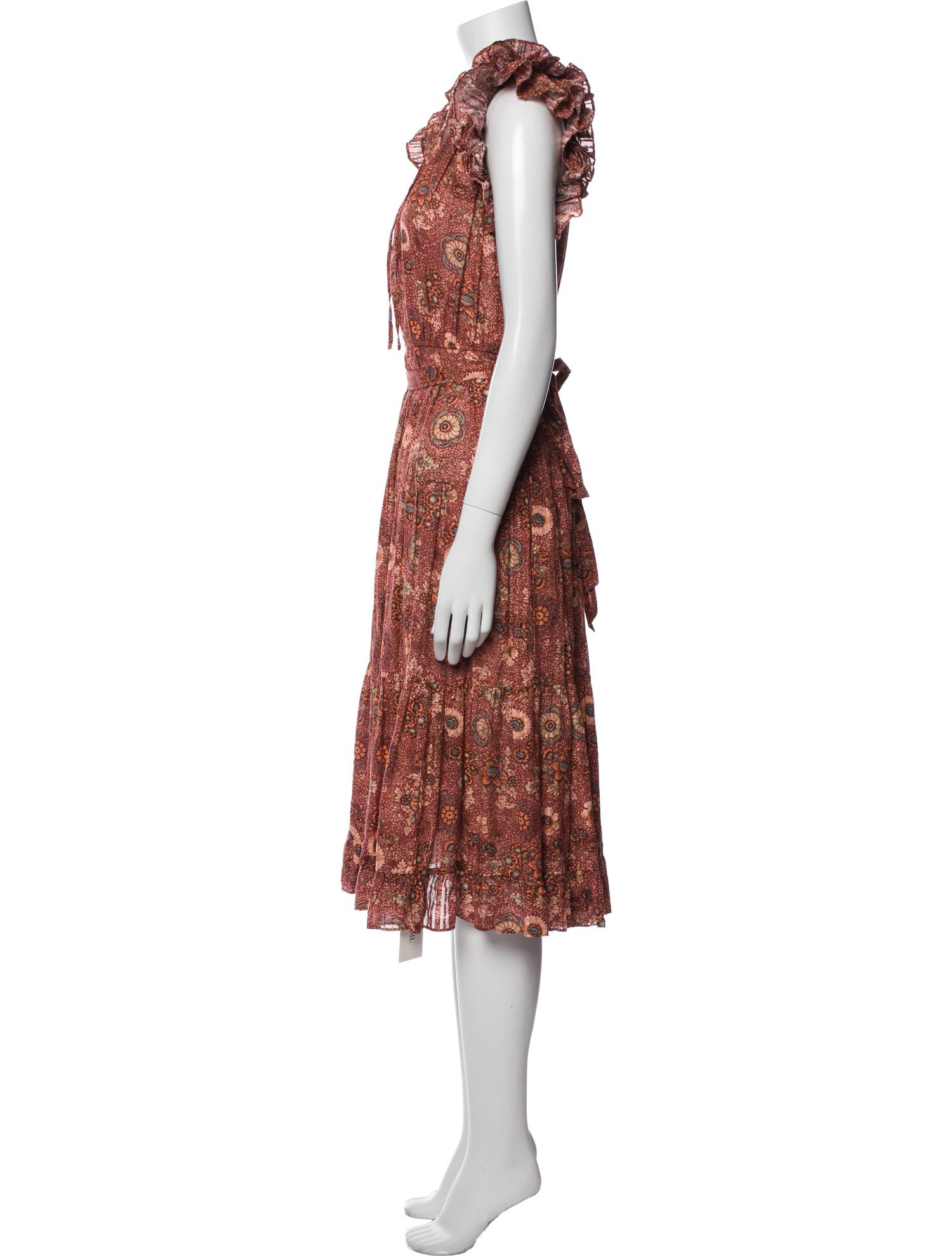 Ulla Johnson Floral Print Midi Length Dress