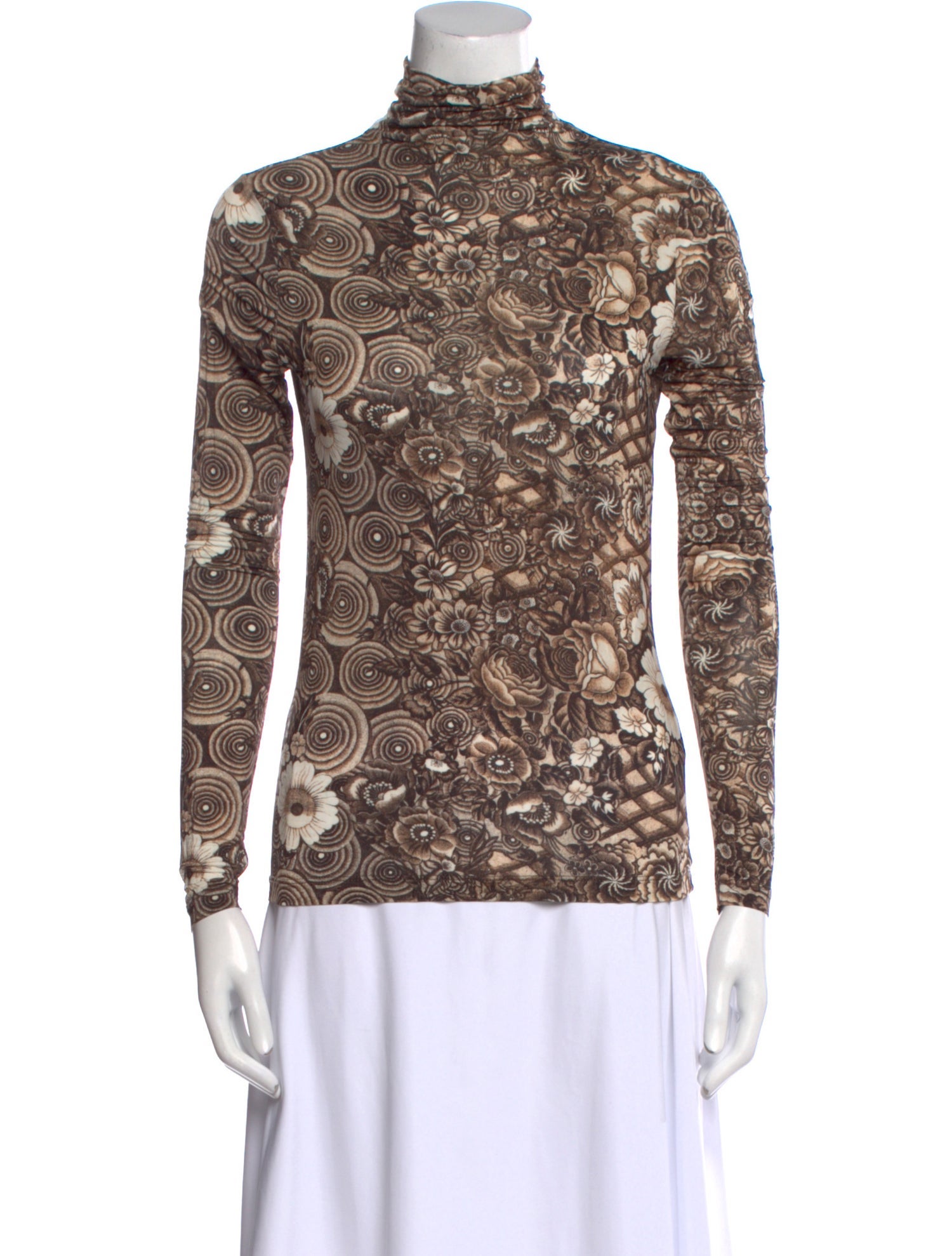 Ulla Johnson Printed Turtleneck Top
