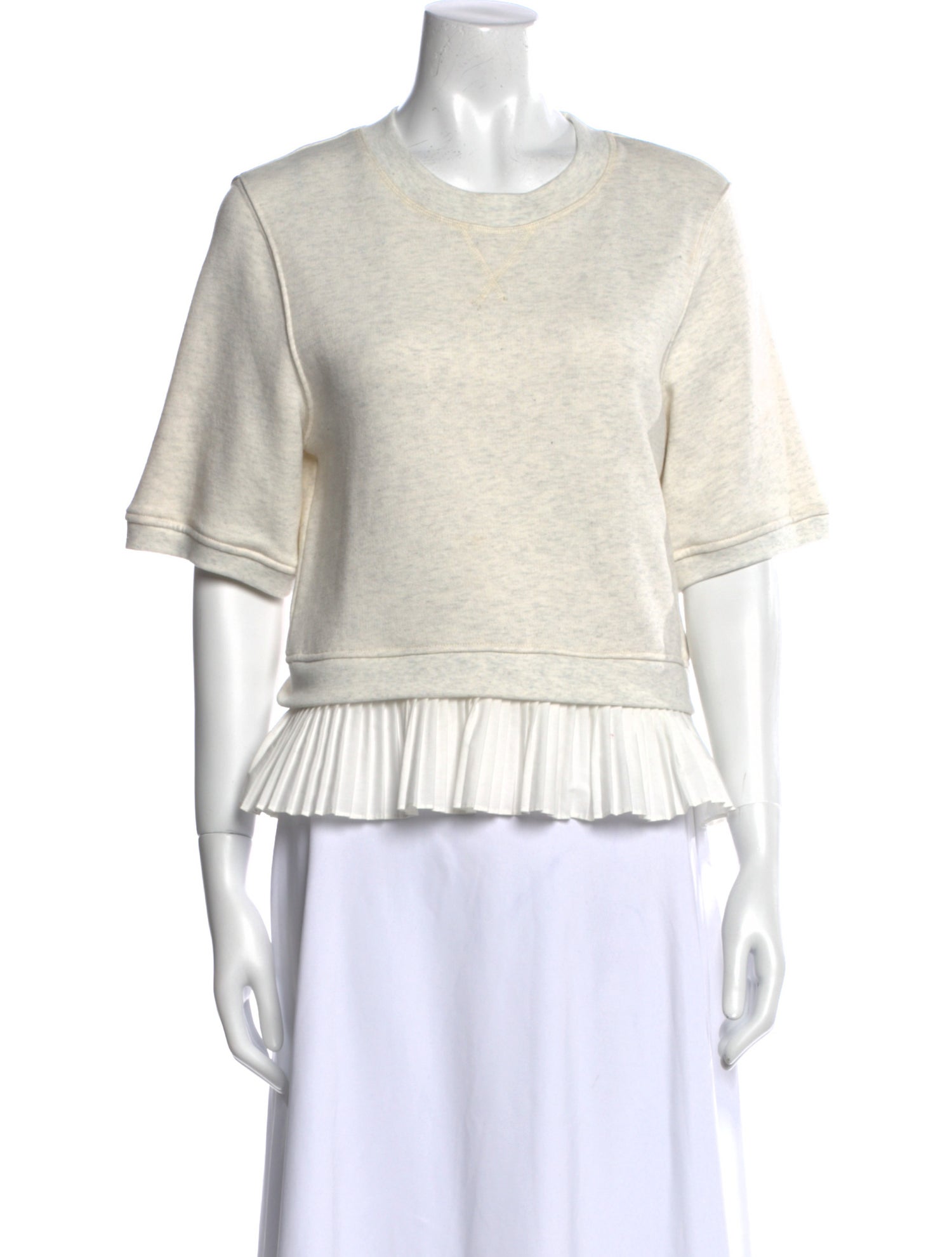 Ulla Johnson Crew Neck Short Sleeve Sweatshirt