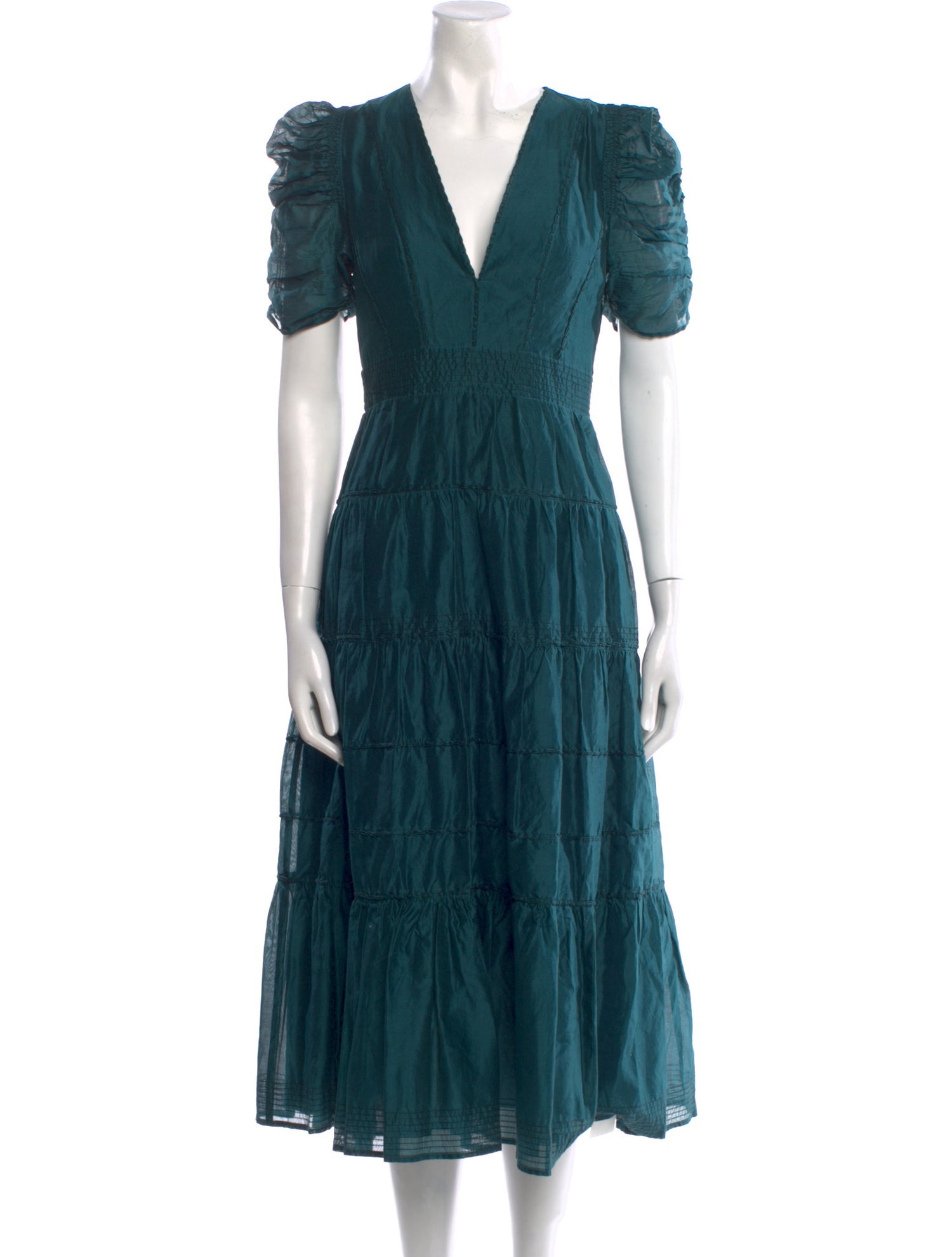 Ulla Johnson V-Neck Midi Length Dress