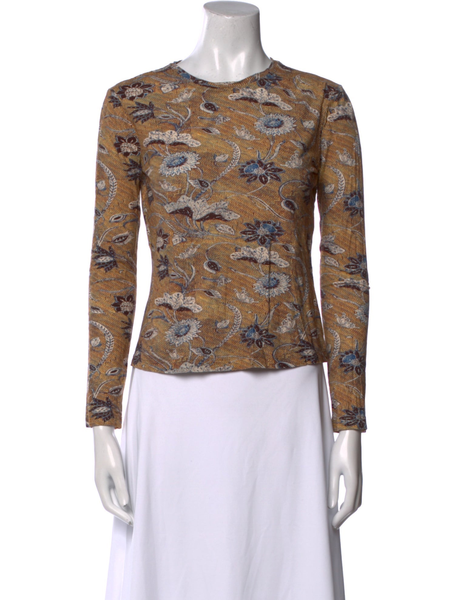 Ulla Johnson Printed Crew Neck Top