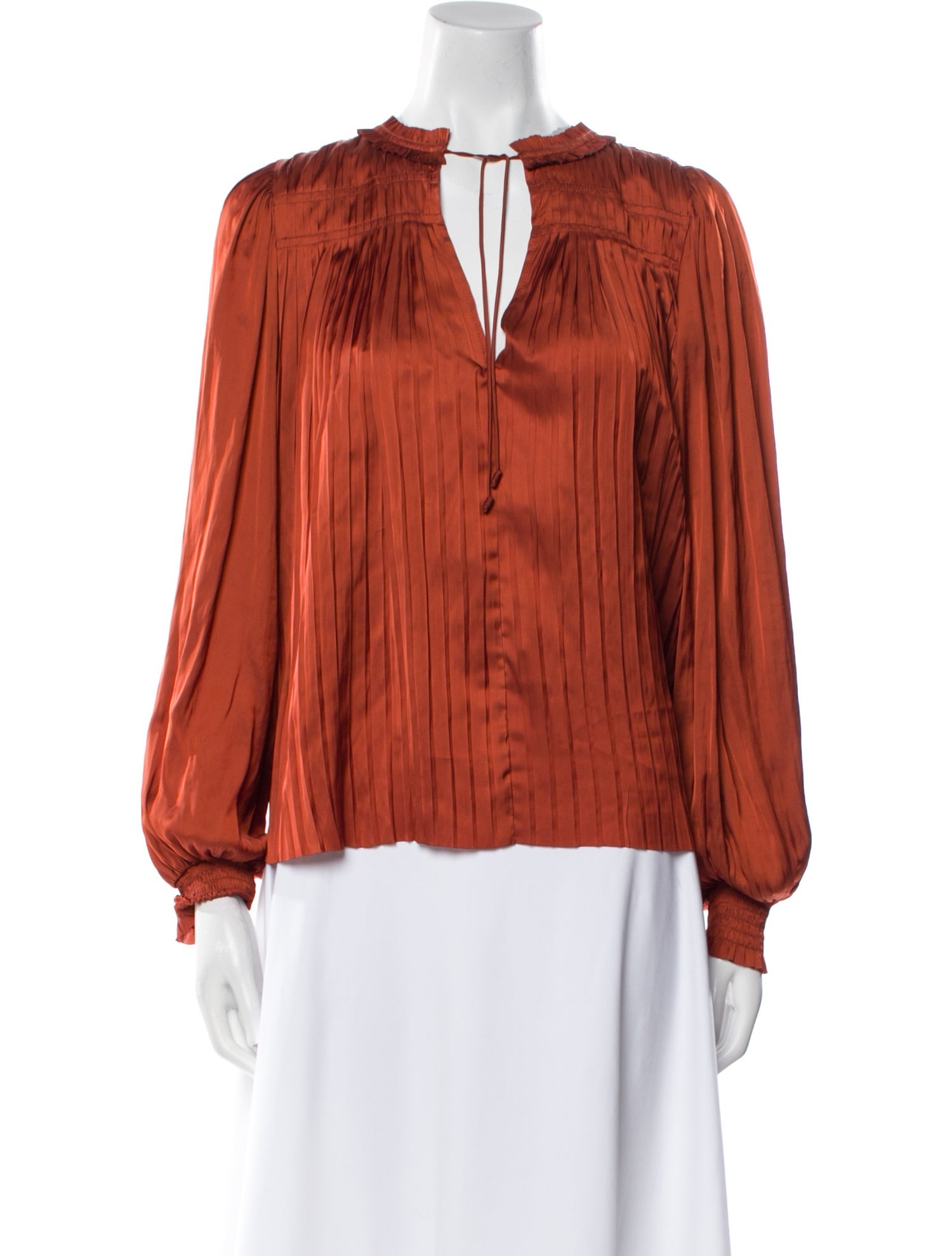 Ulla Johnson V-Neck Long Sleeve Blouse
