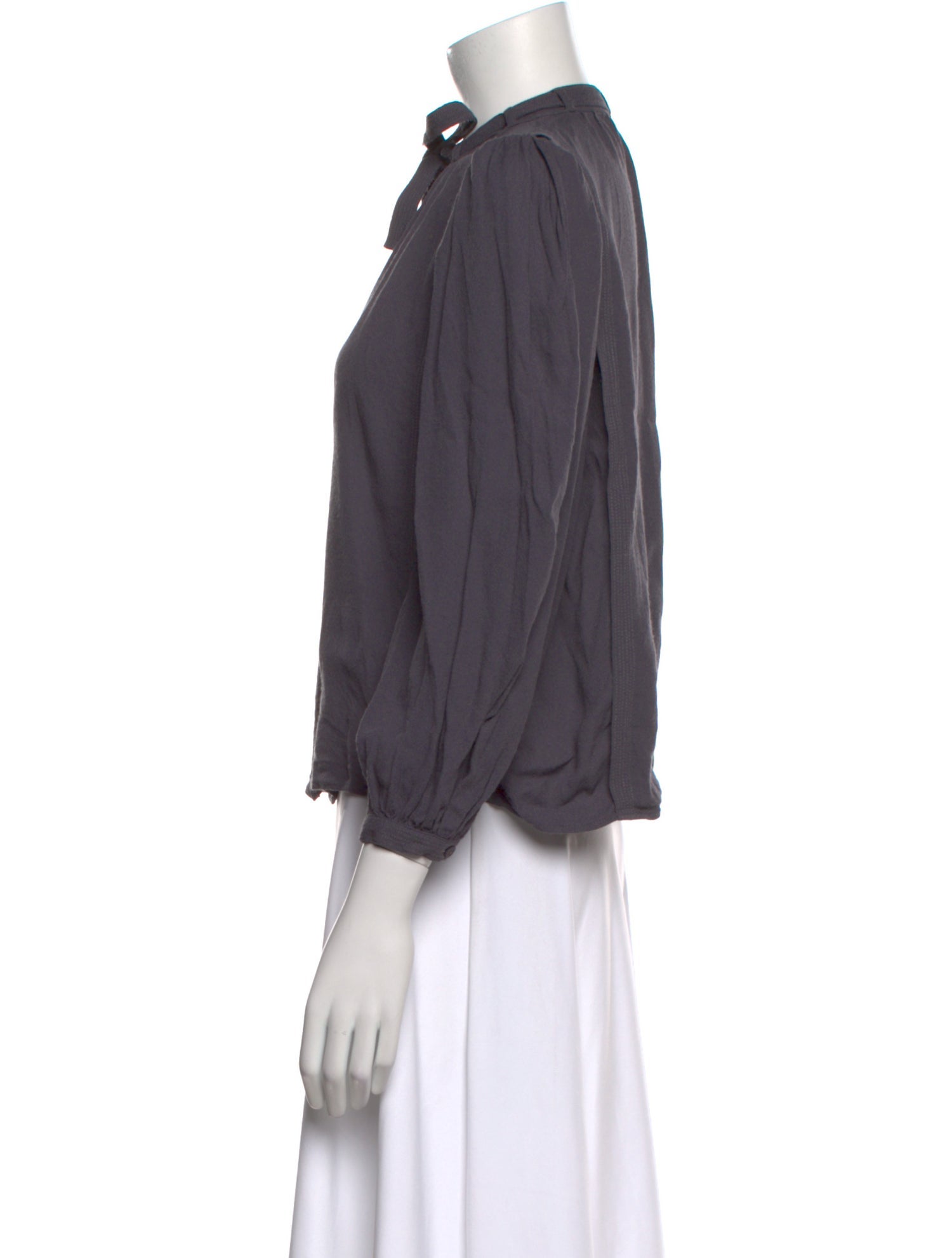 Ulla Johnson Mock Neck Three-Quarter Sleeve Blouse