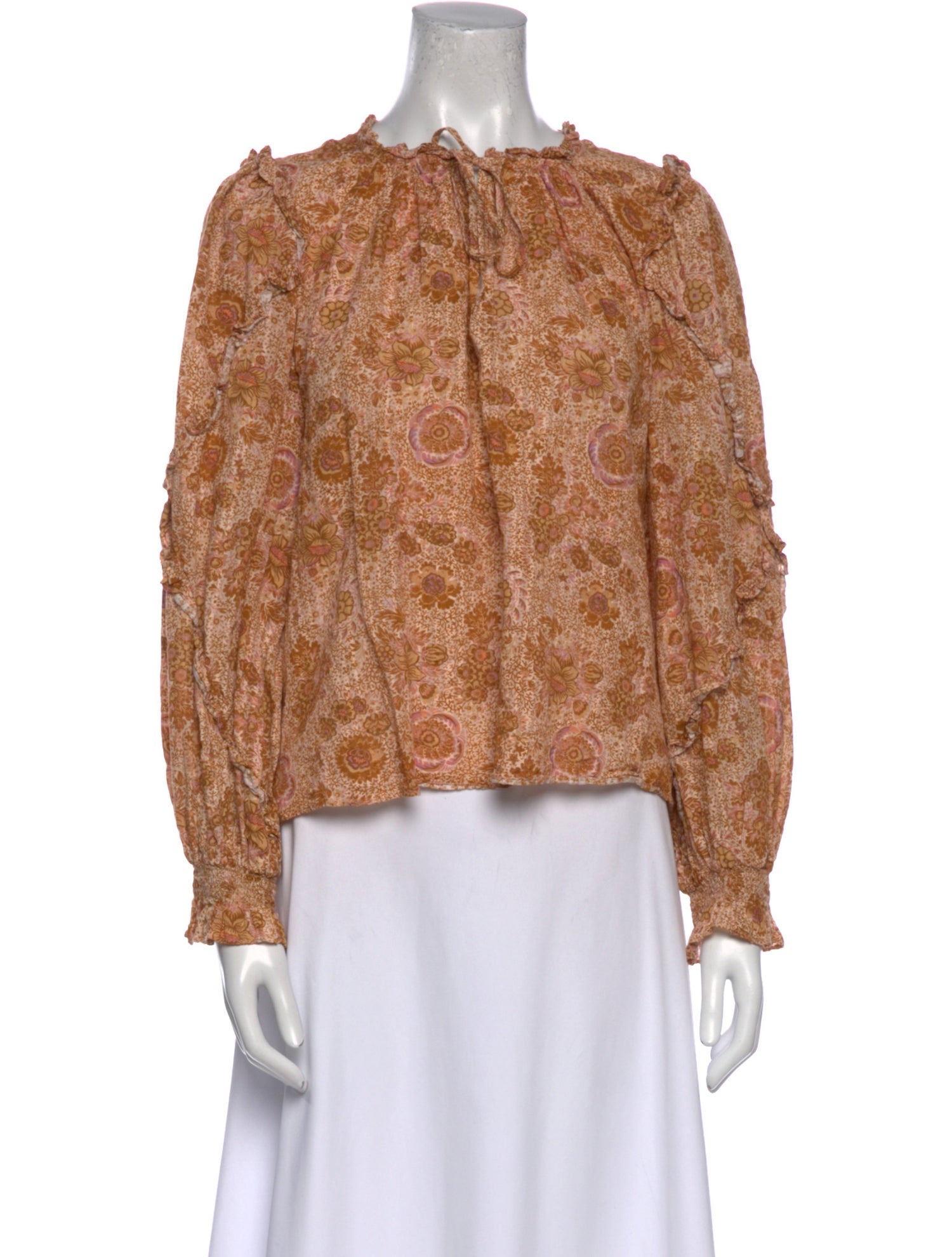 Ulla Johnson Paisley Print Mock Neck Blouse