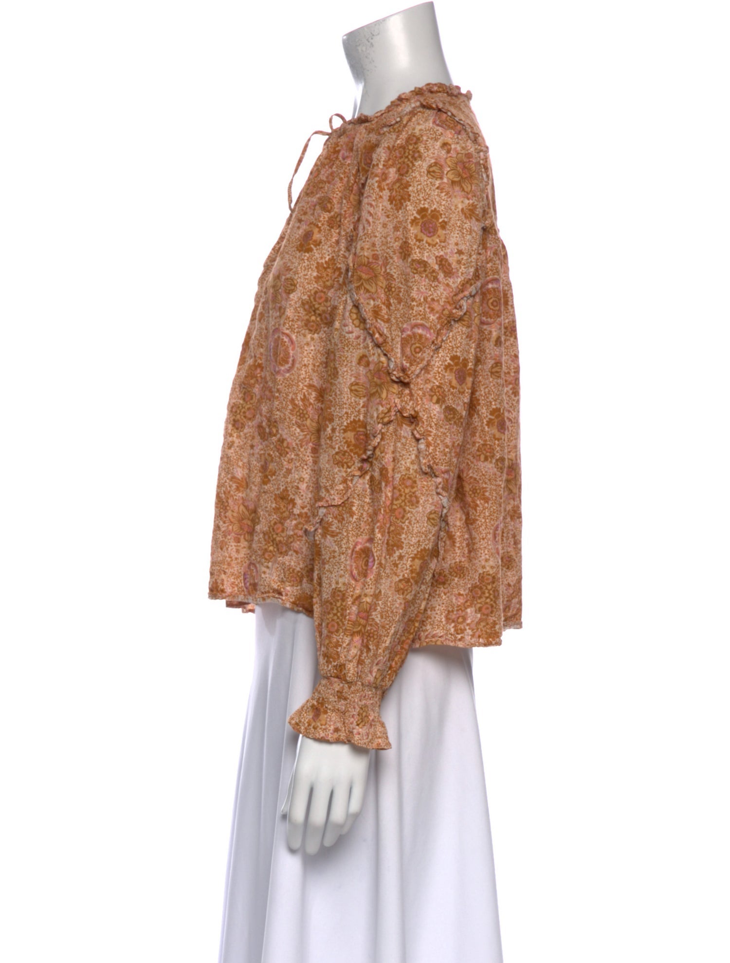 Ulla Johnson Paisley Print Mock Neck Blouse