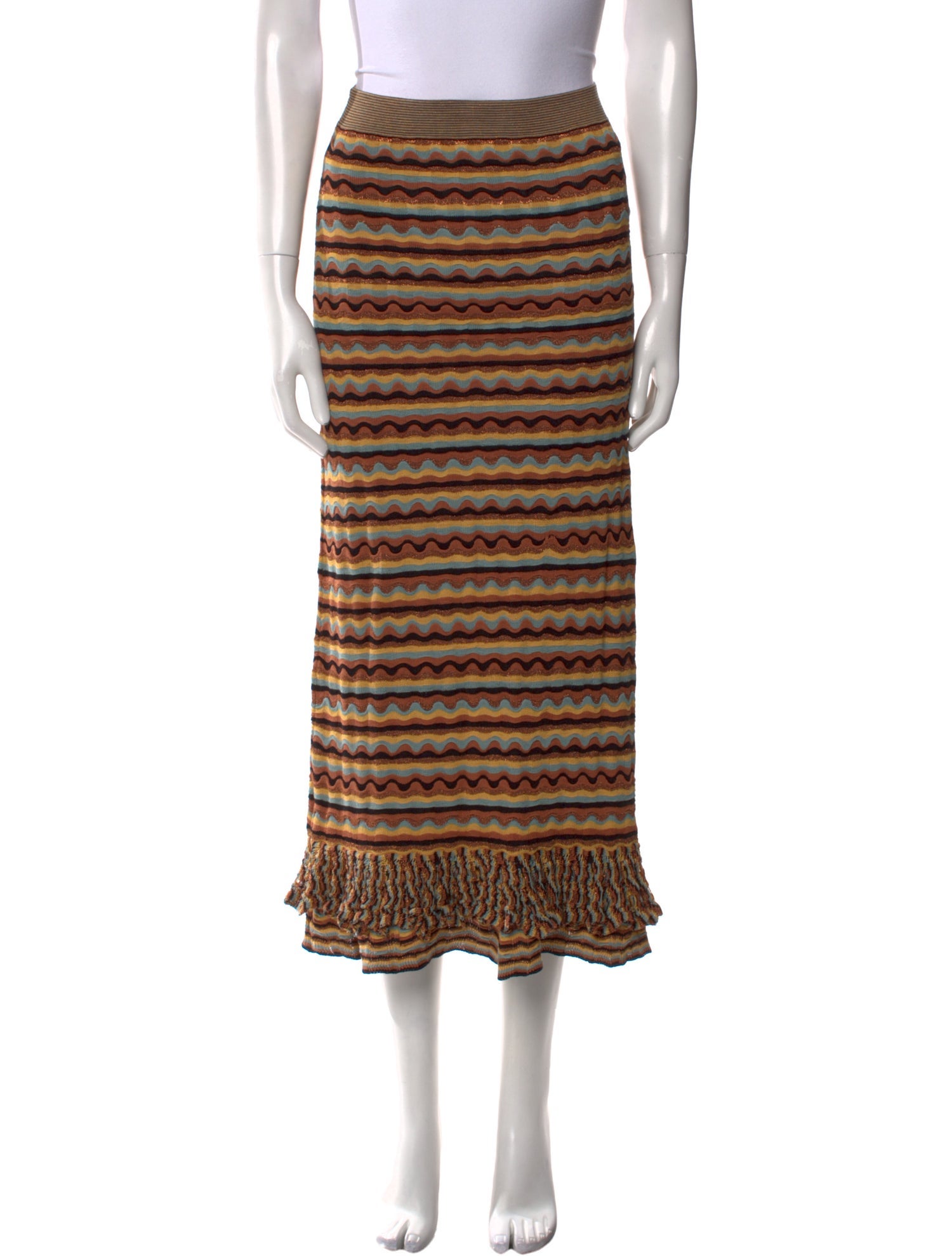 Ulla Johnson Striped Midi Length Skirt