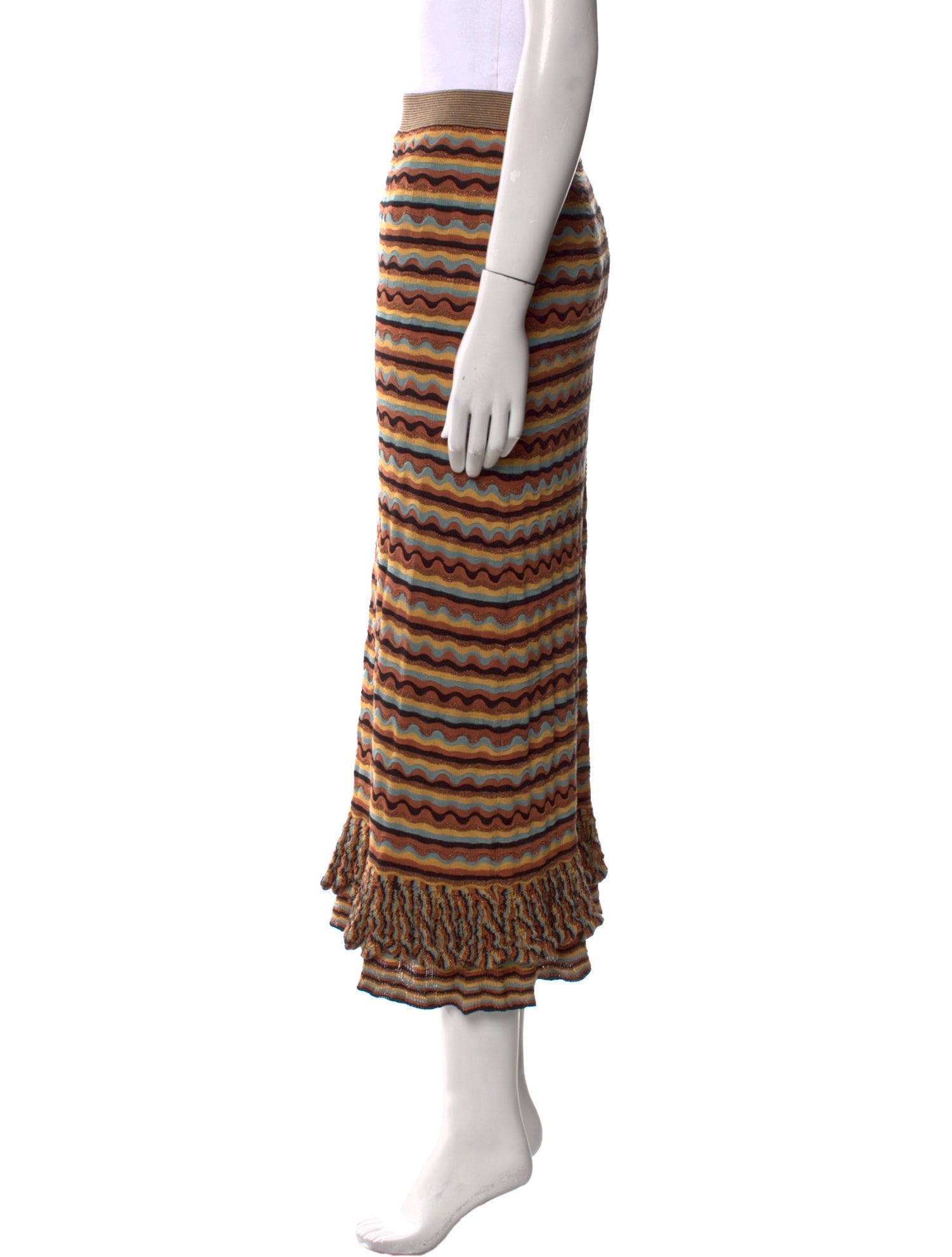 Ulla Johnson Striped Midi Length Skirt