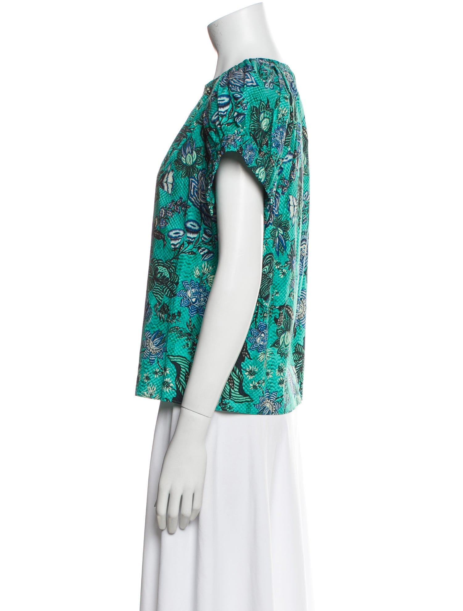 Ulla Johnson Floral Print V-Neck Blouse w/ Tags