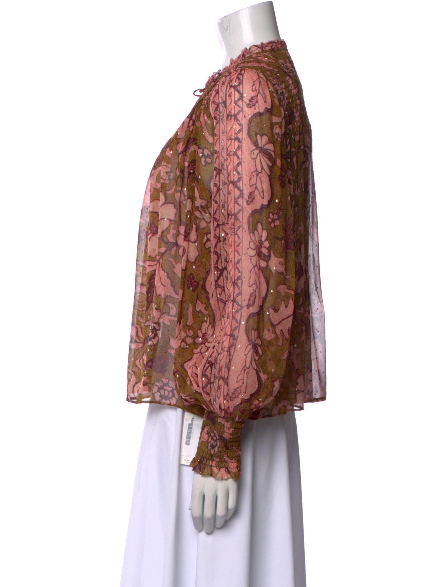 Ulla Johnson Silk Floral Print Blouse