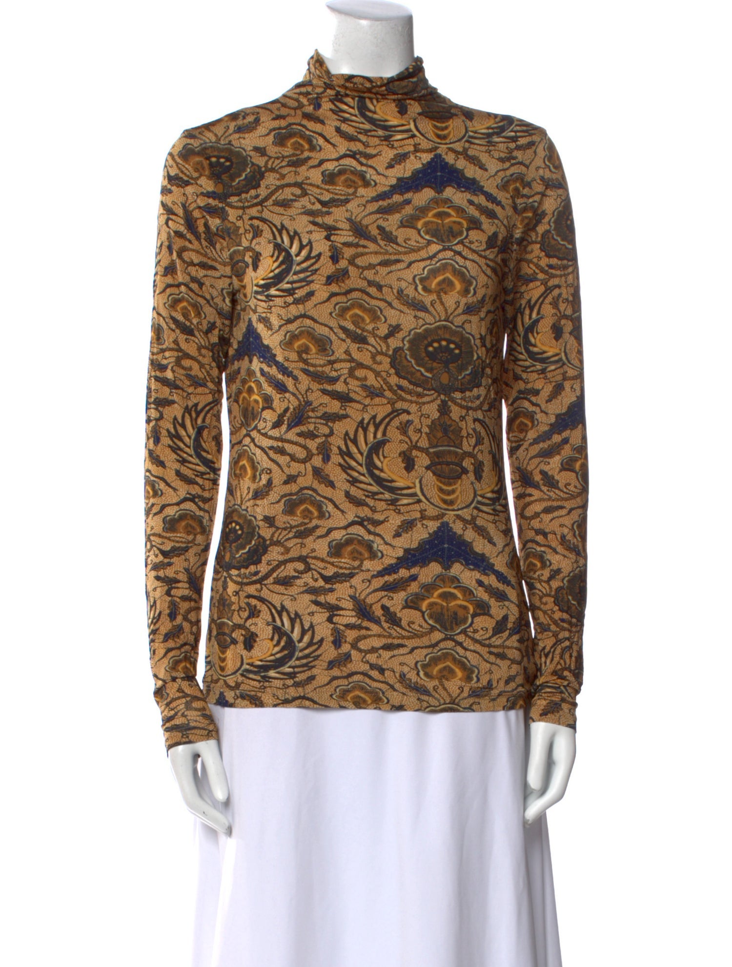 Ulla Johnson Printed Turtleneck Blouse
