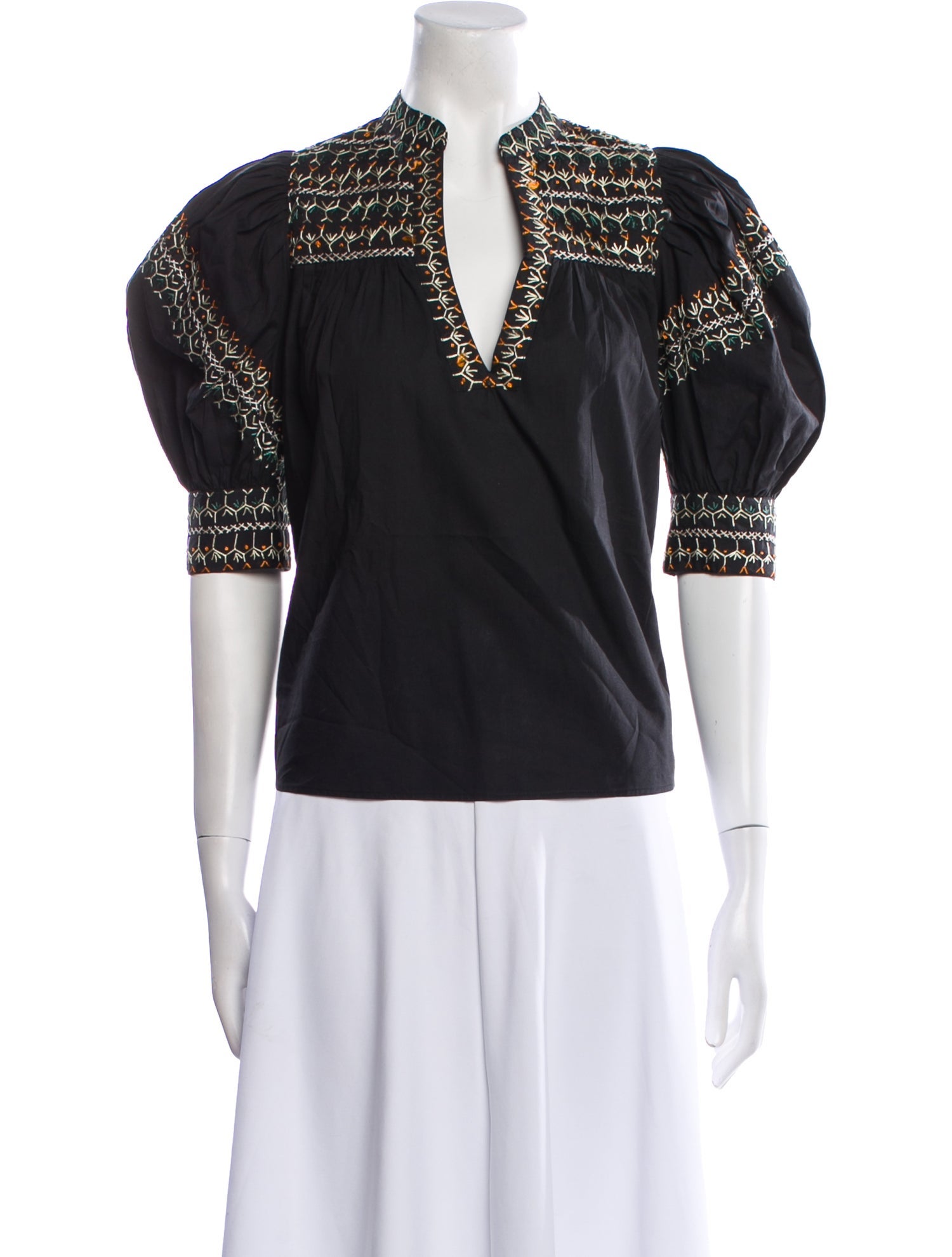 Ulla Johnson V-Neck Short Sleeve Tunic
