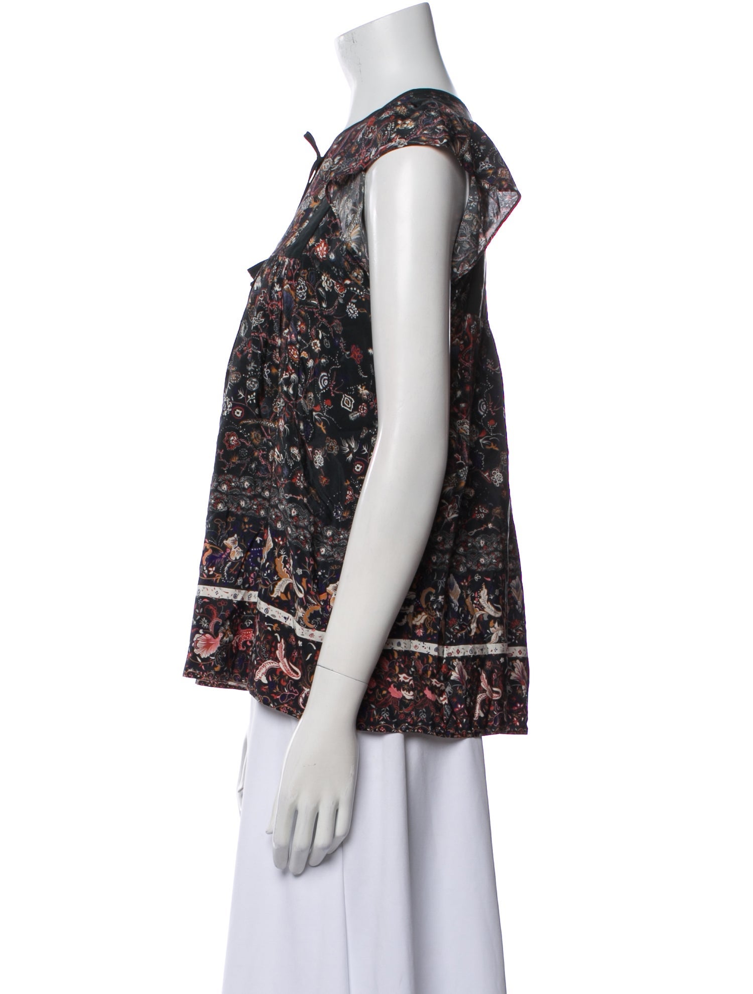 Ulla Johnson Silk Floral Print Blouse