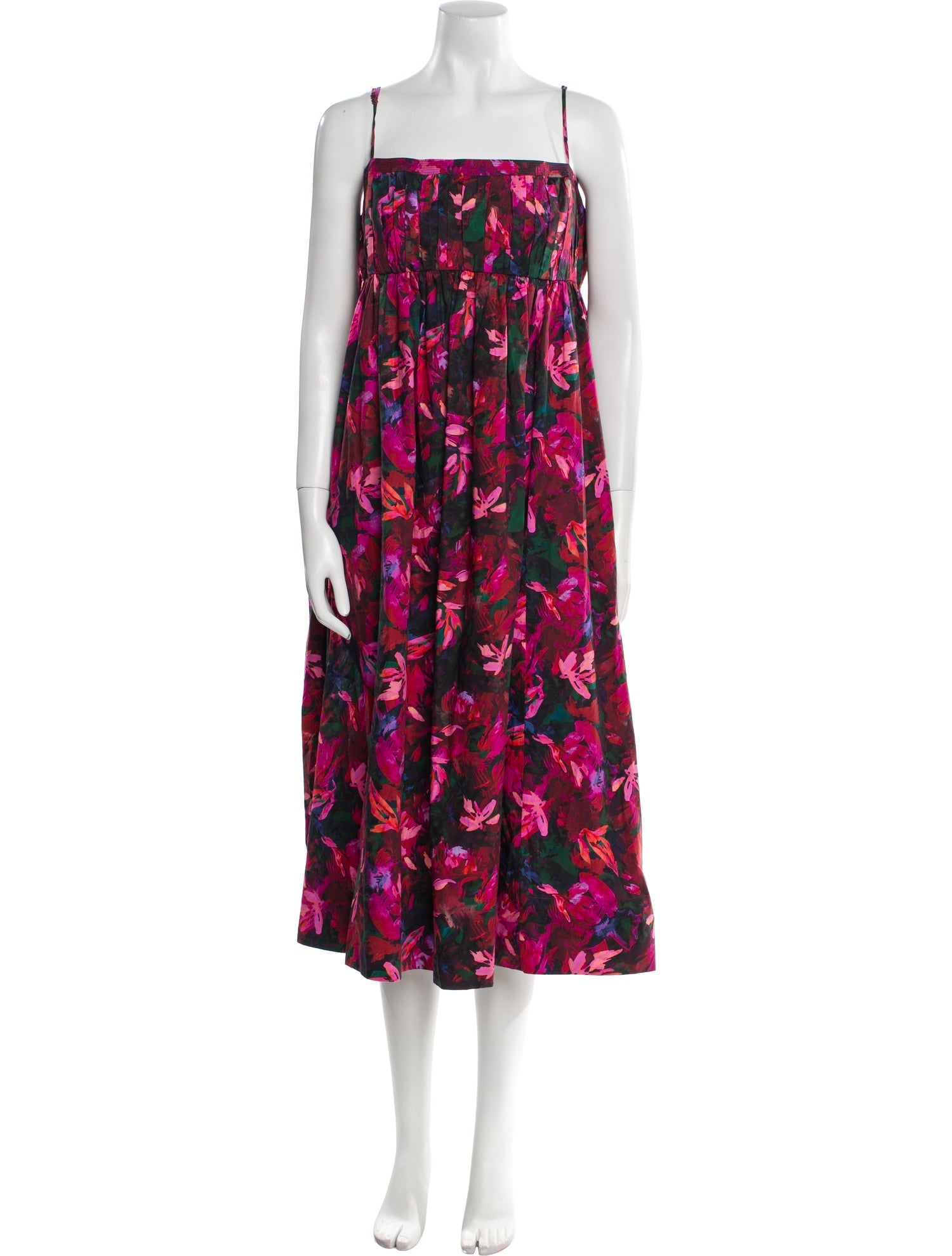 Ulla Johnson Floral Print Midi Length Dress